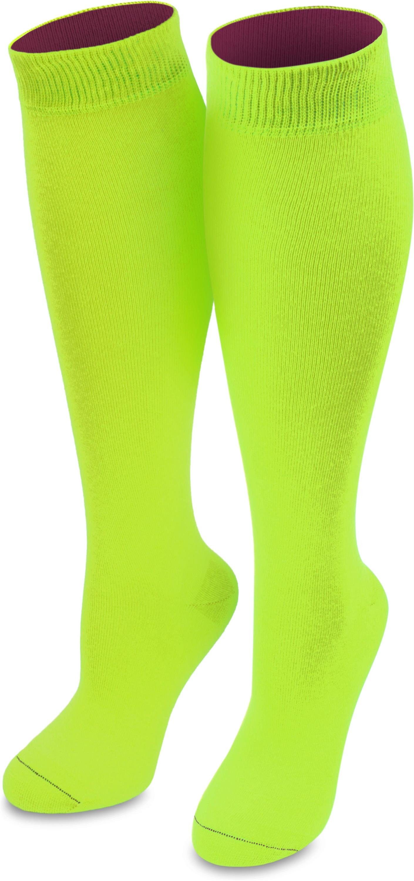 normani Kniestrümpfe 1 Paar Kniestrümpfe Bi-Color (1-Paar, 1 Paar) farbig abgesetzter Bund