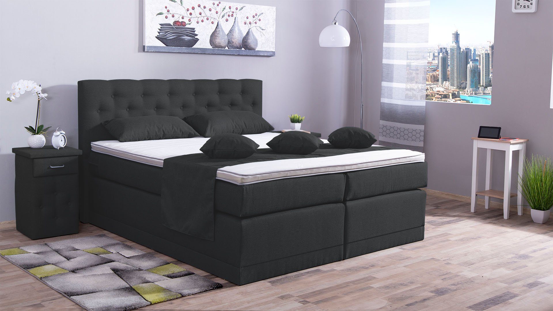 Meisterbetten Boxspringbett Babo (7-Zonen Taschenfederkernmatratzen, Komfor günstig online kaufen