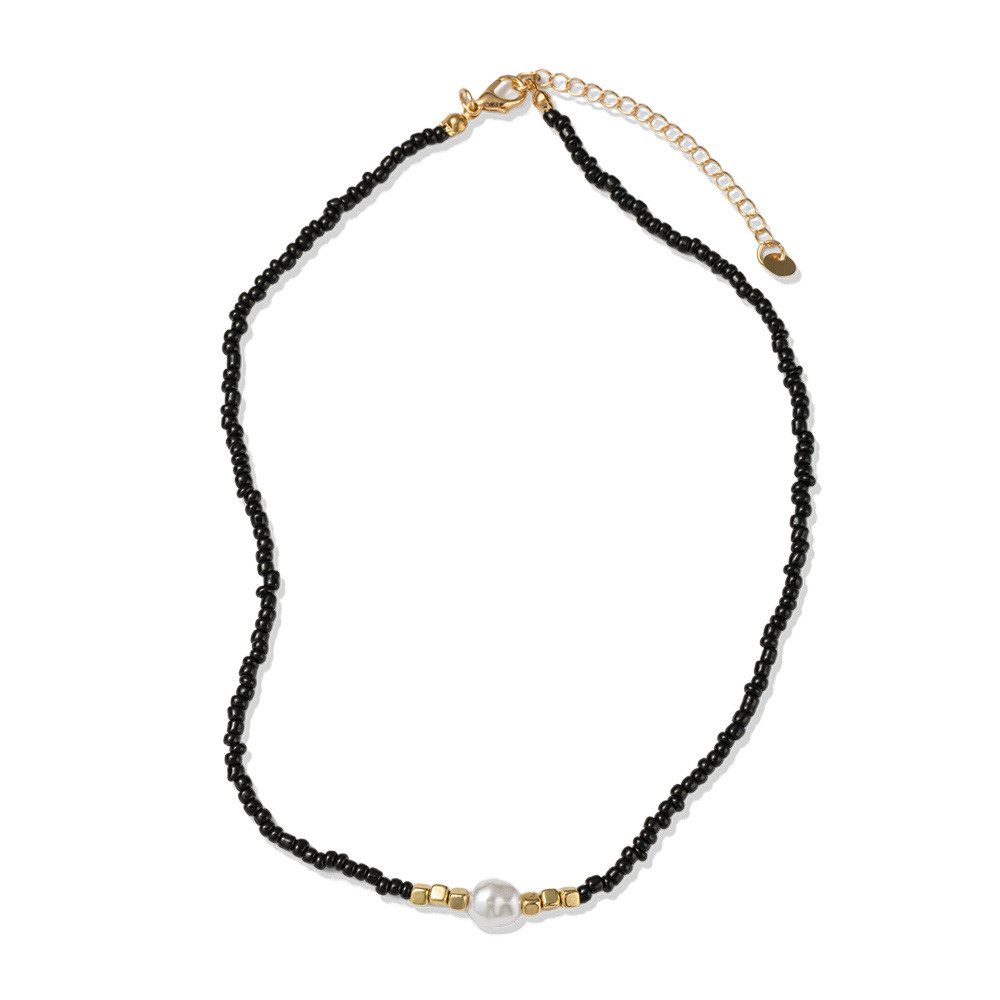 Firetti Collier Schmuck Geschenk Kupfer Halsschmuck Halskette, Made in Germany - mit Glasstein - mit Perle (synth)