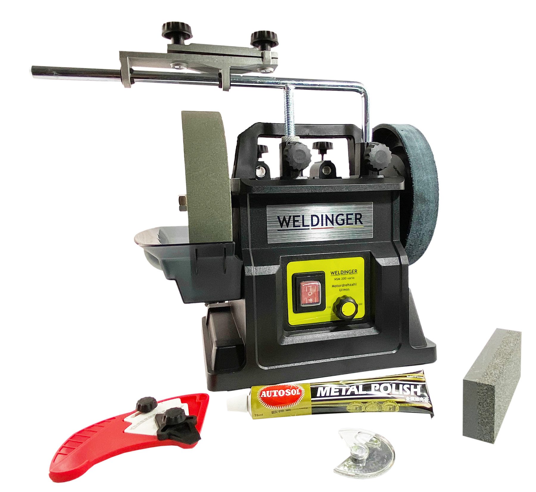WELDINGER Nass-Trockenschleifer Nass- Schleifmaschine NSM 200 vario, max. 200,00 U/min