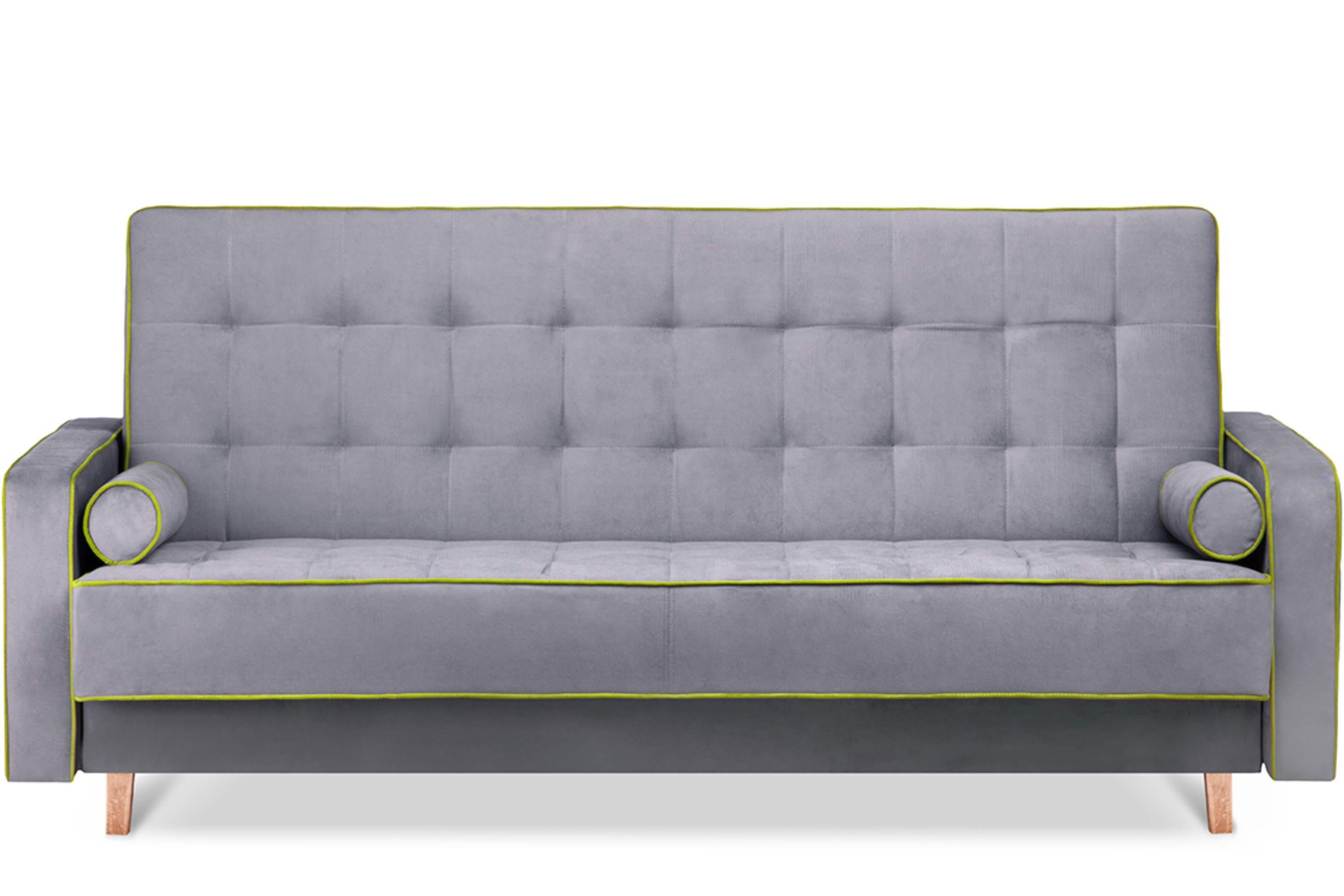 KONSIMO® Schlafsofa DOZER Sofa 3 Personen, ausziehbar, Velours, mit Armlehnen, mit Bettkasten