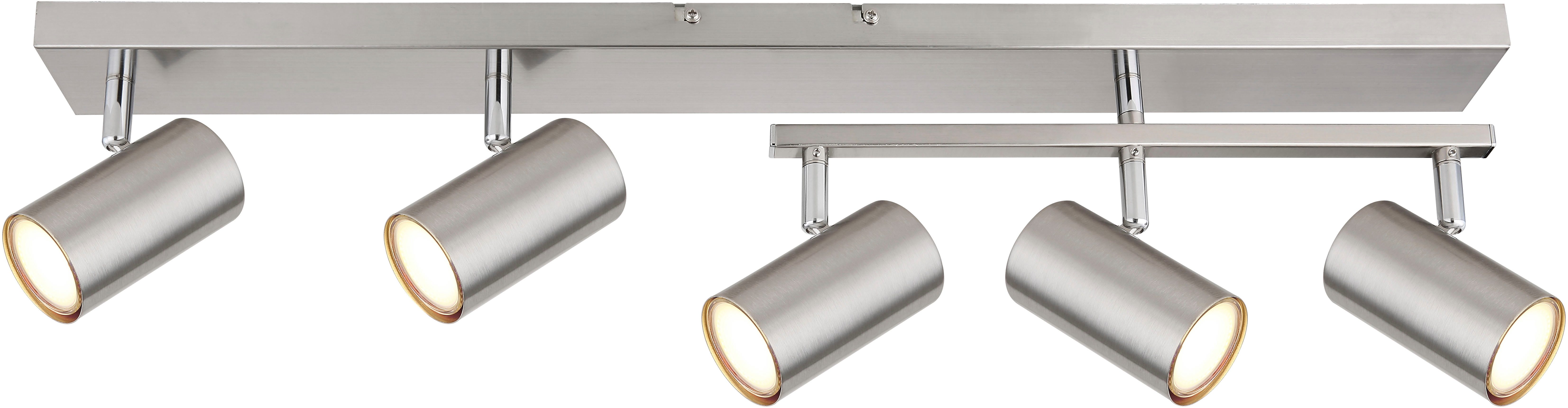 GLOBO LIGHTING Deckenspot ROBBY, ohne Leuchtmittel, Strahler Nickel/Chrom, schwenkbar, GU10