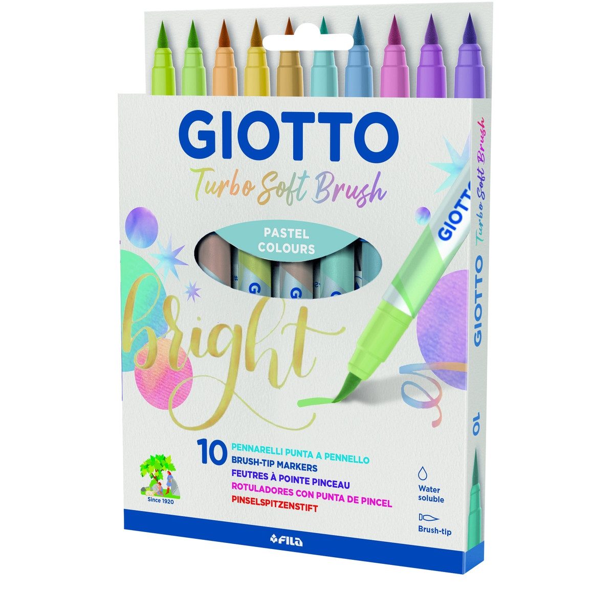 LYRA Pinselstift GIOTTO Pinselstifte Turbo Soft Brush 10 Stück Kartonetui