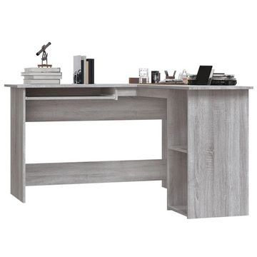 furnicato Schreibtisch Eckschreibtisch Grau Sonoma 120x140x75 cm Holzwerkstoff