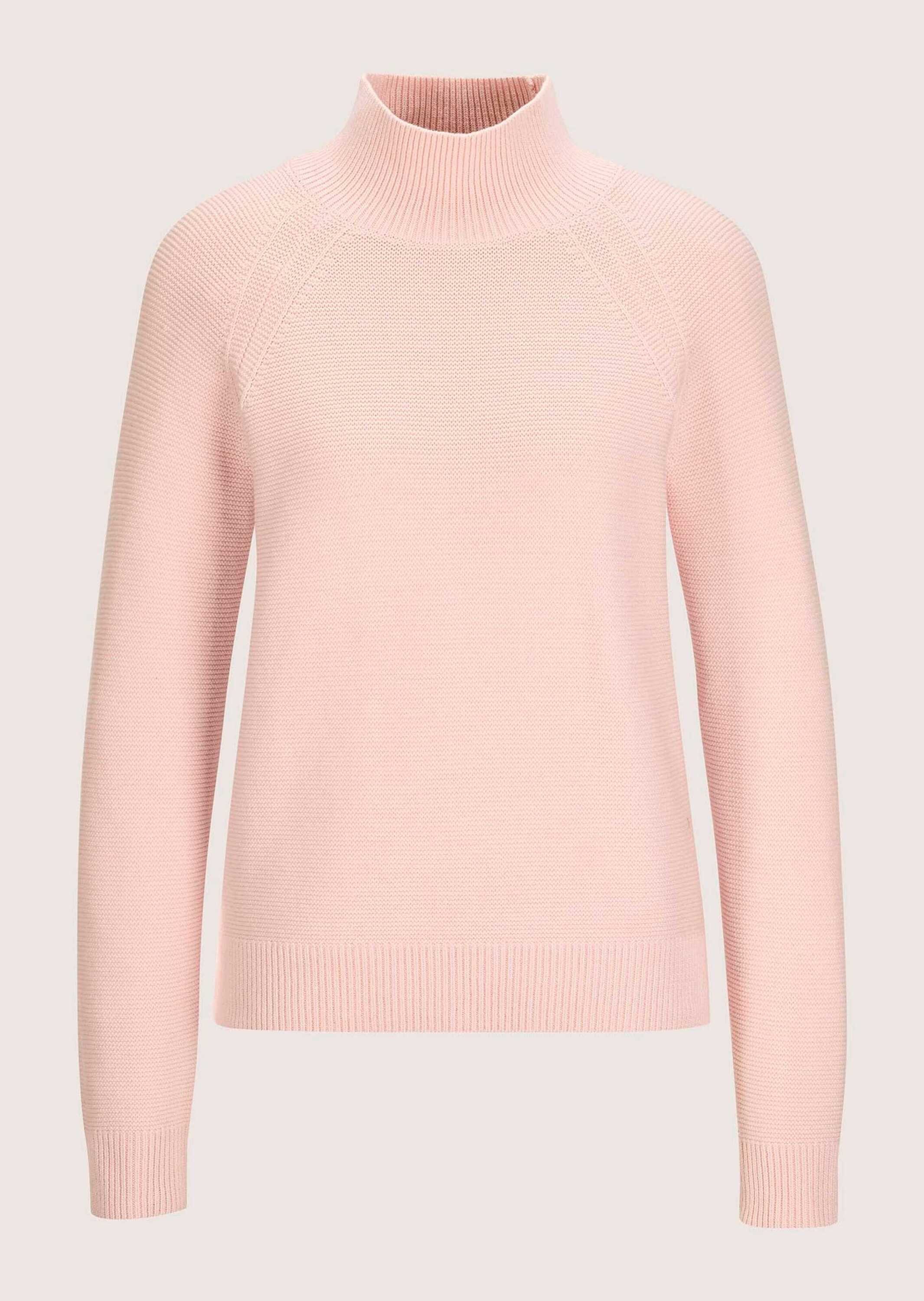 Strickpullover Zeitloser Baumwollpullover mit Stehkragen