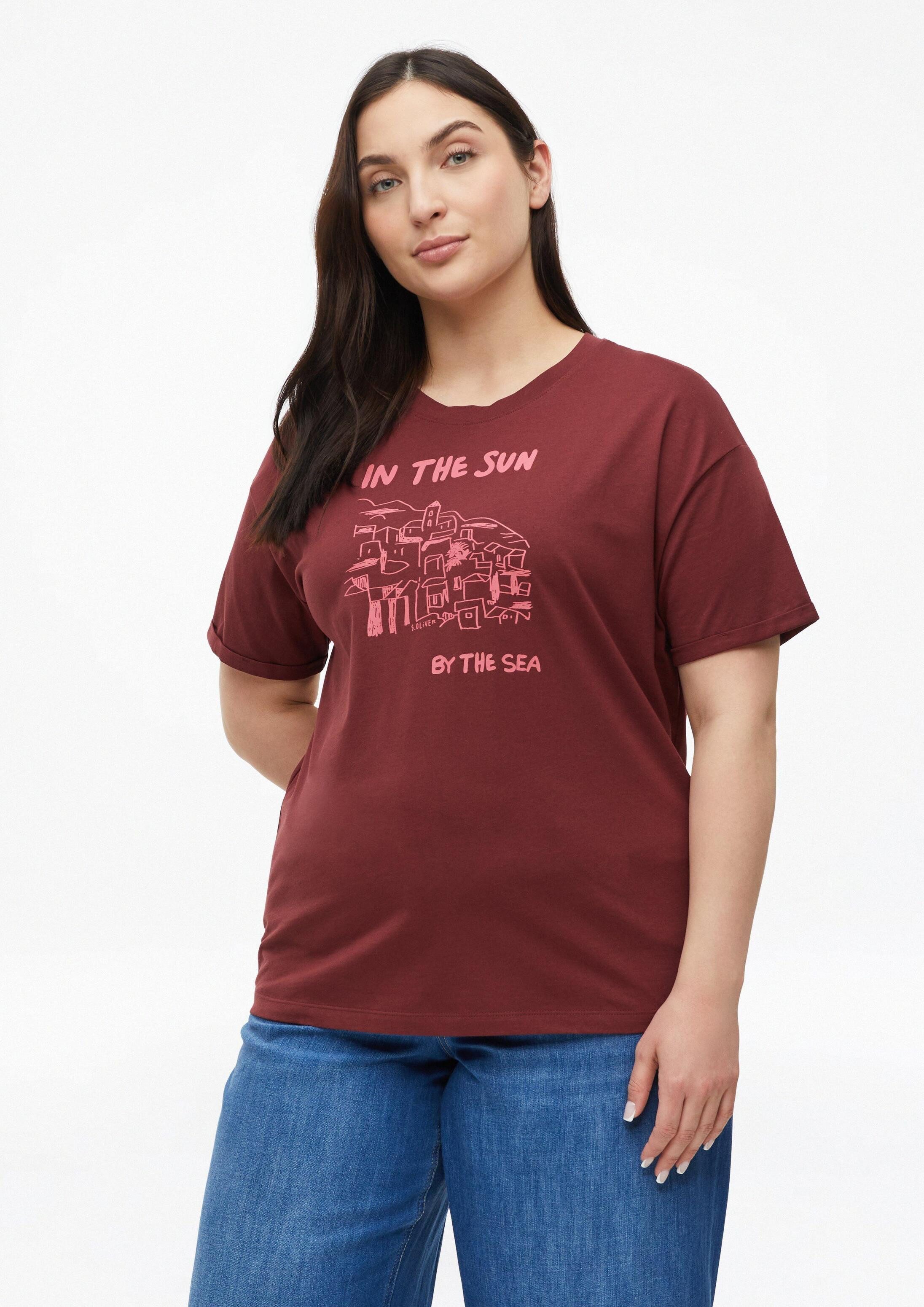 s.Oliver Kurzarmshirt T-Shirt T-Shirt mit Frontprint
