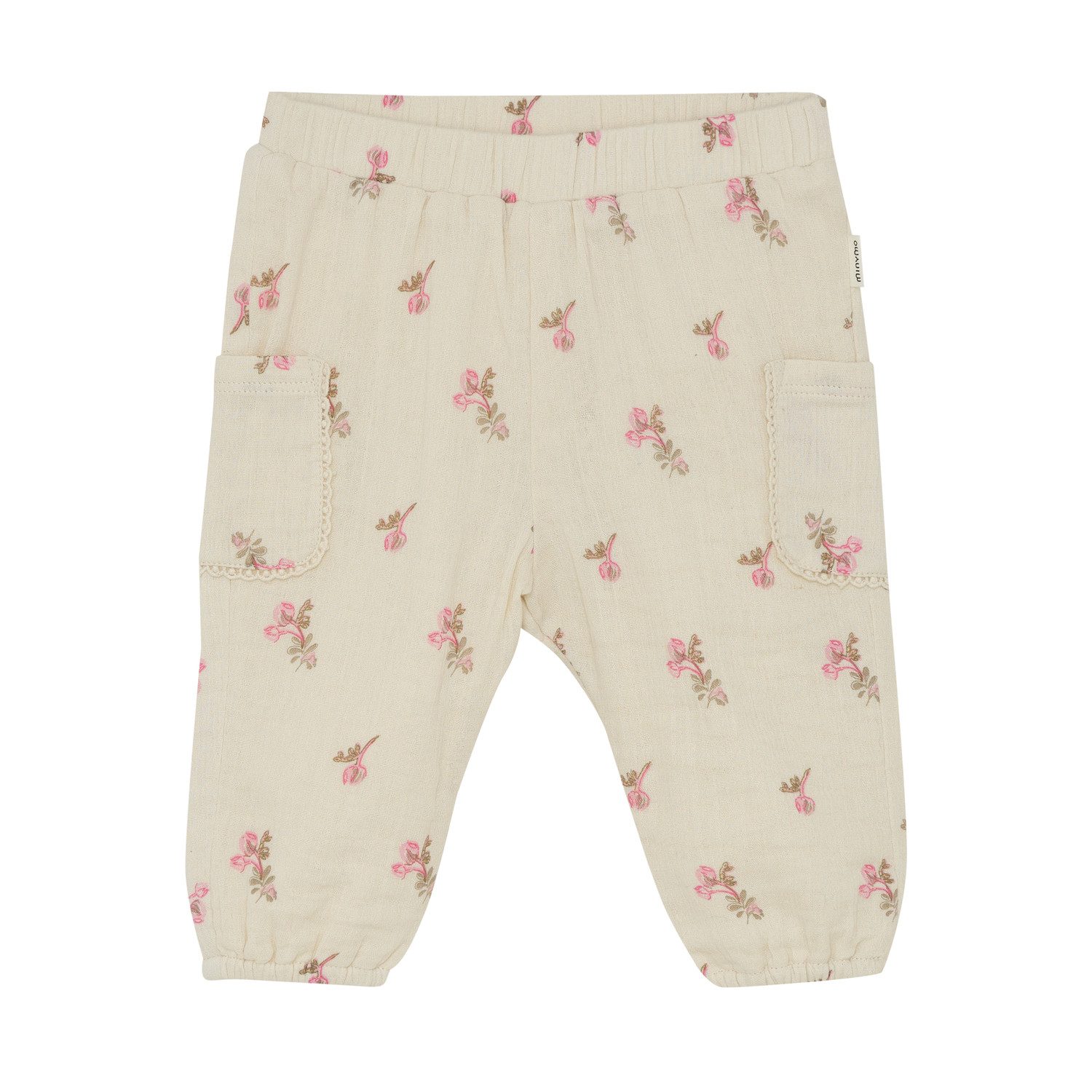 Minymo Stoffhose Baby Hose Mädchen Baumwolle Stoffhose Blumen