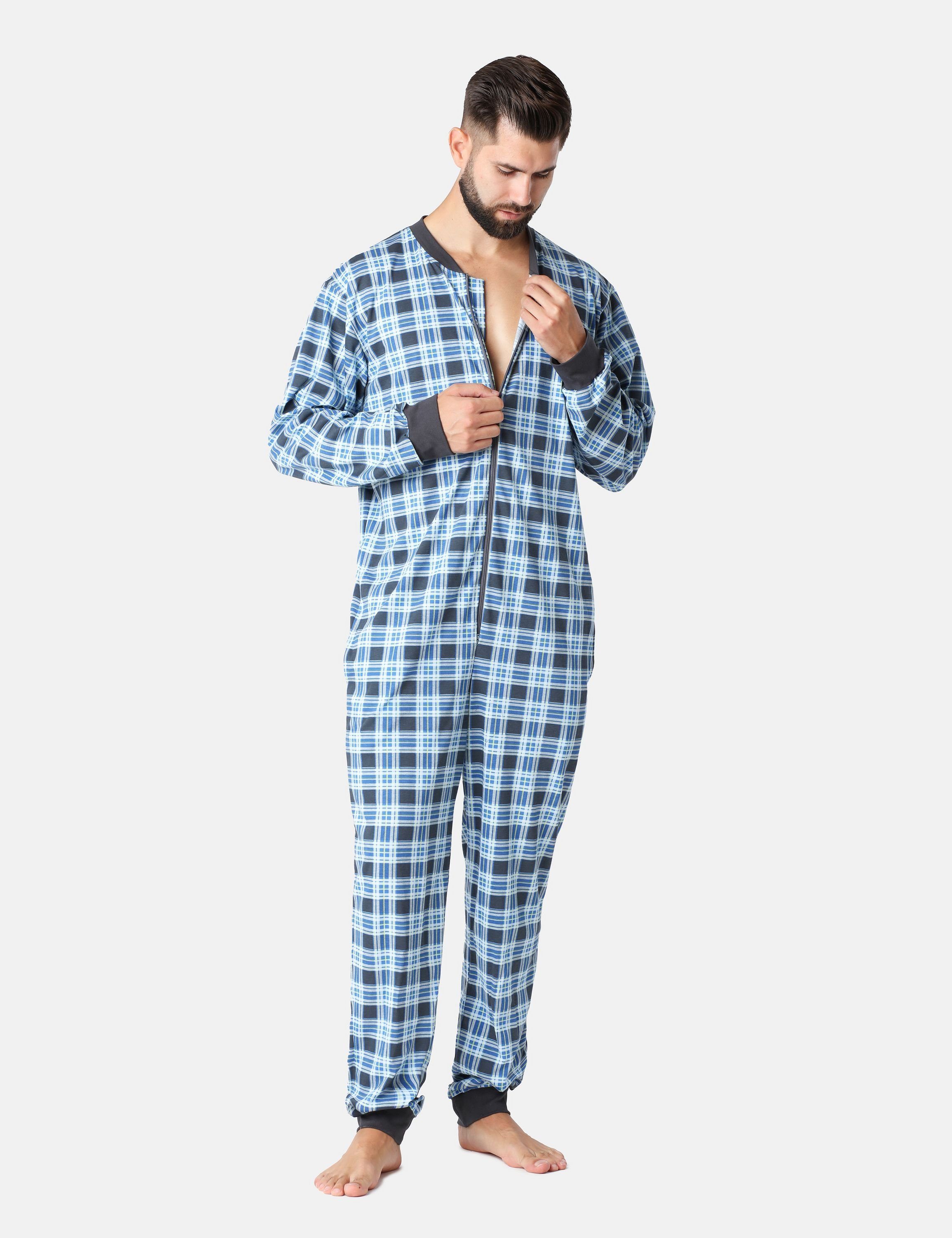 Schlafoverall Herren Schlafanzug Timone Schlafanzug Karierrt (9632301) TI30-119