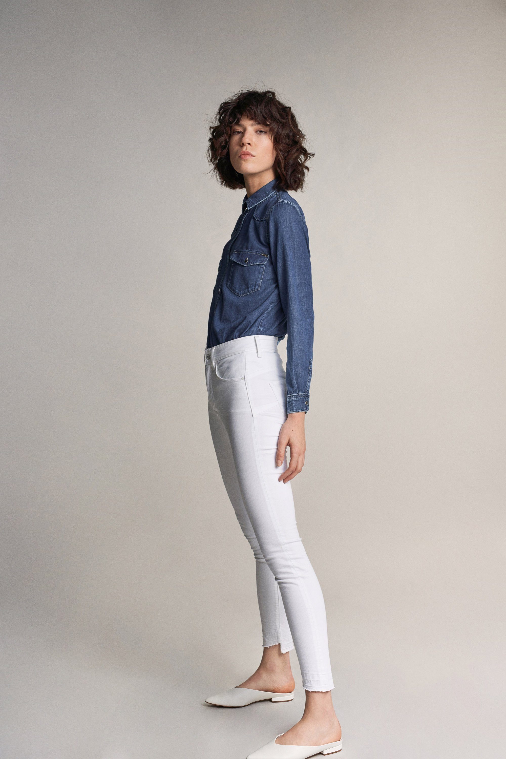 white SALSA GLAMOUR 121088.0001 SECRET PUSH IN JEANS Salsa CAPRI Stretch-Jeans