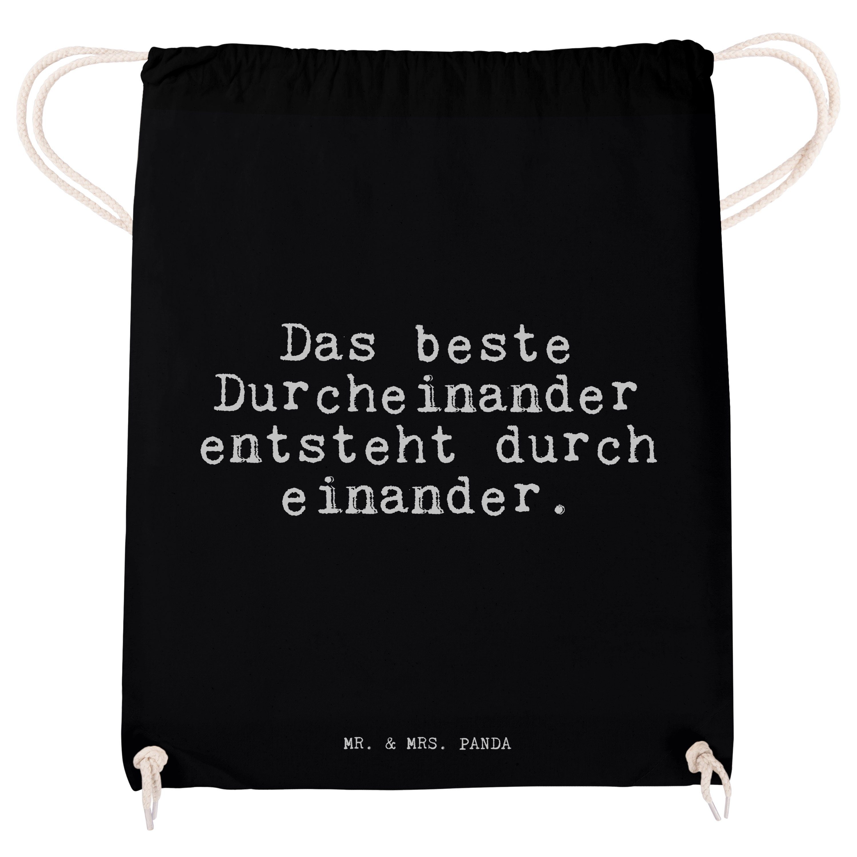 Sprüche, Ch & (1-tlg) Geschenk, Das Mr. beste Durcheinander Schwarz - - Panda Mrs. Sporttasche entsteht...