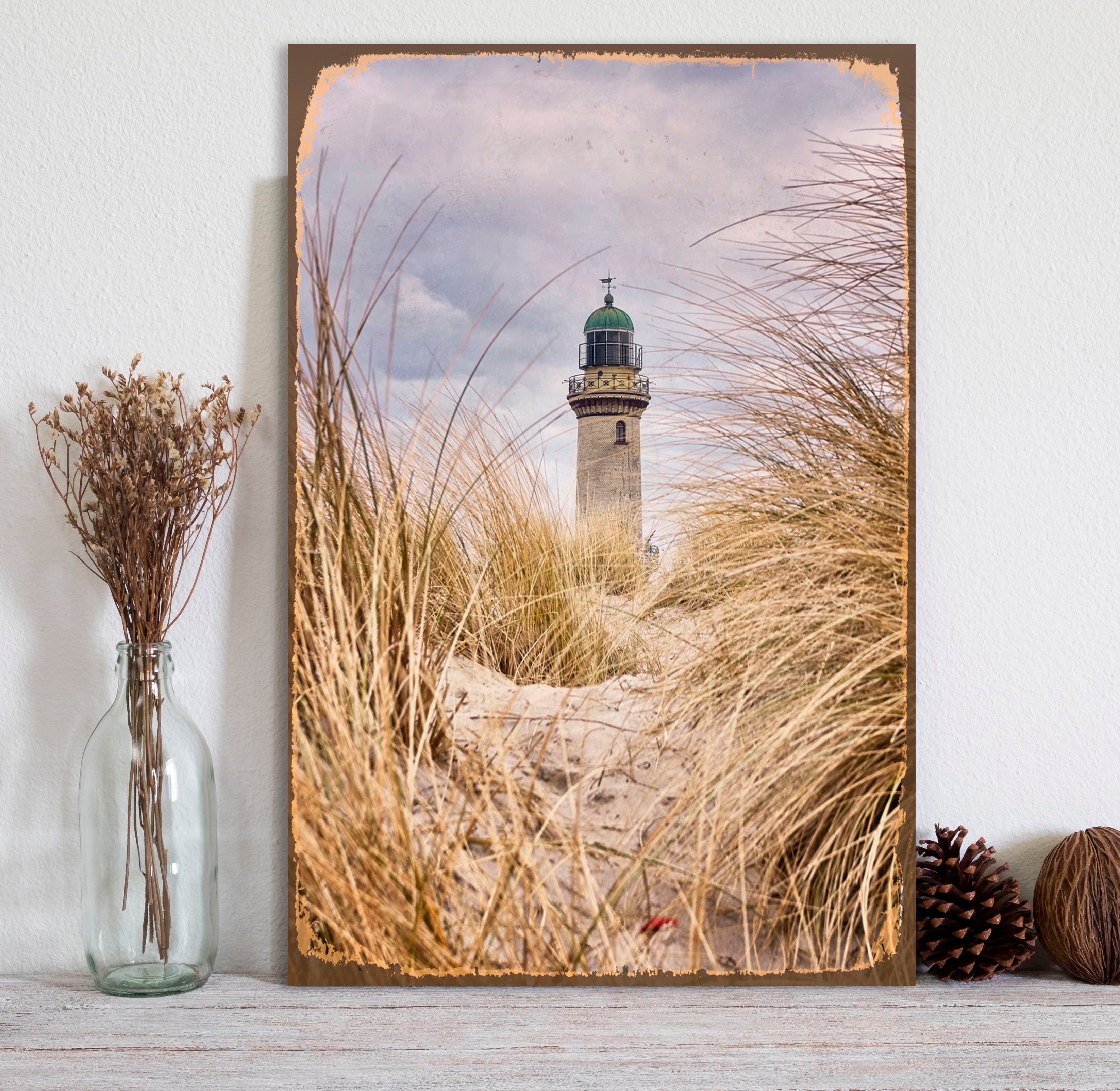 Metallbild Leuchtturm