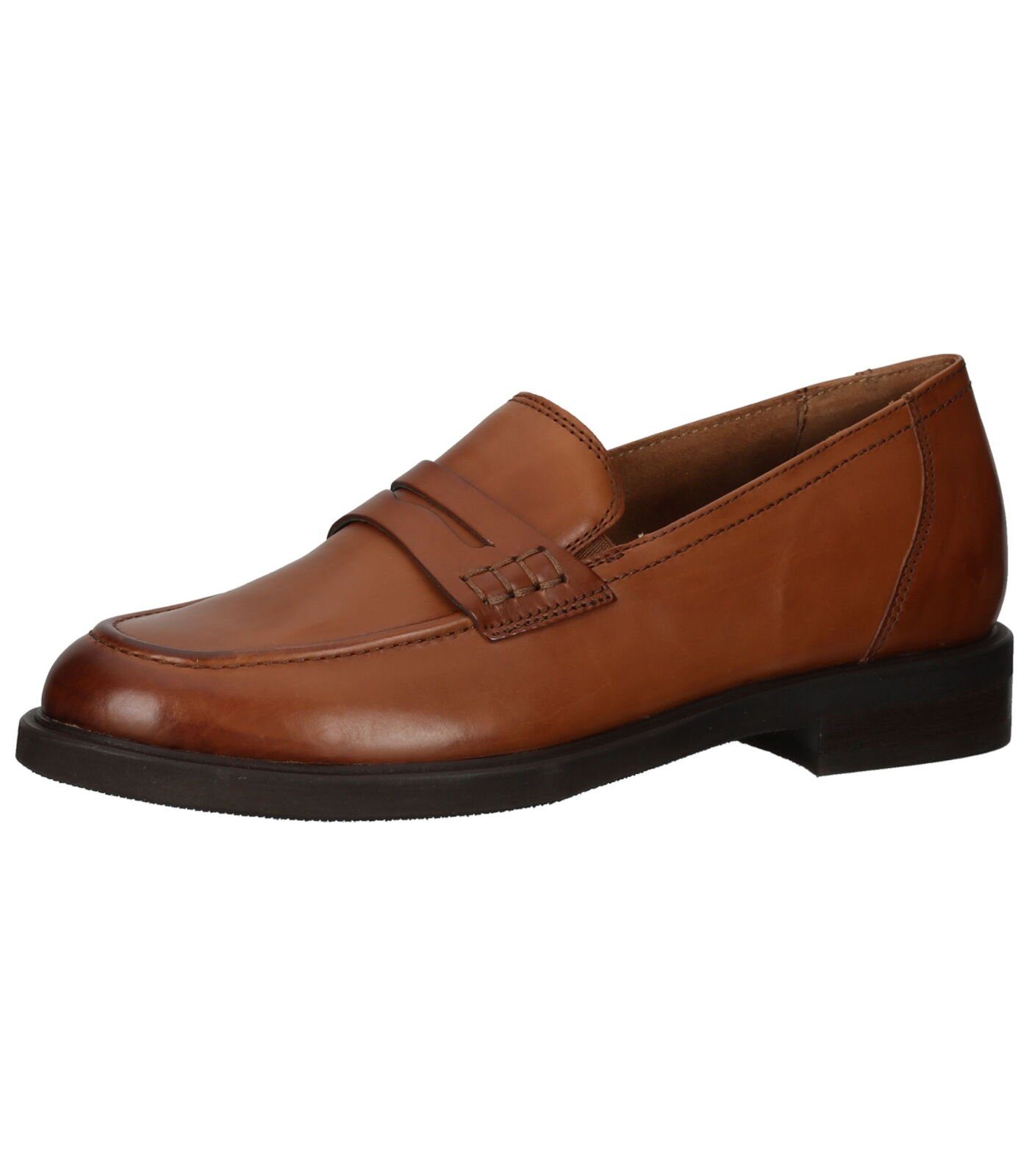 Glattleder Cognac Paul Slipper Green Slipper