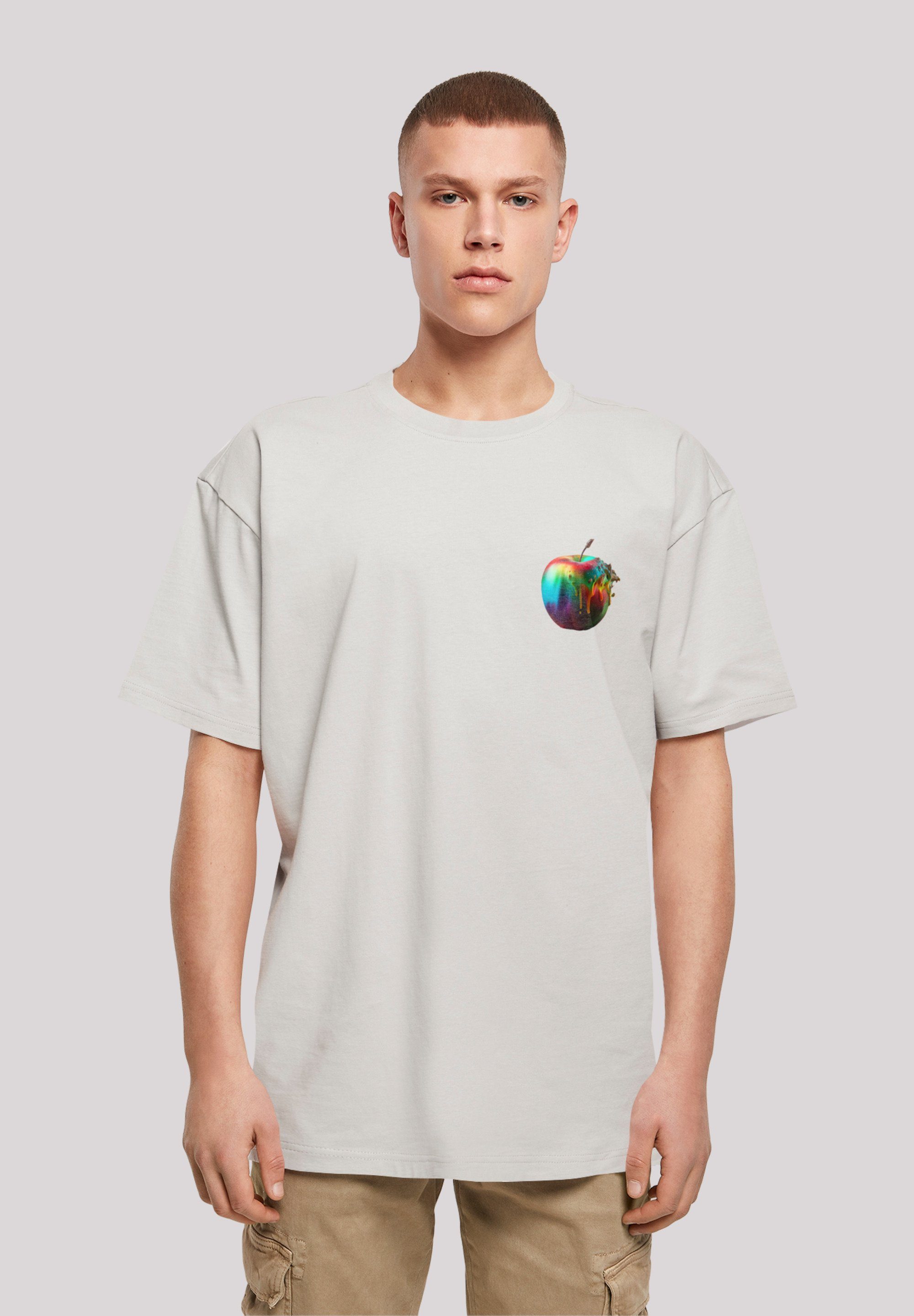 F4NT4STIC T-Shirt Colorfood Collection - Rainbow Apple Print lightasphalt