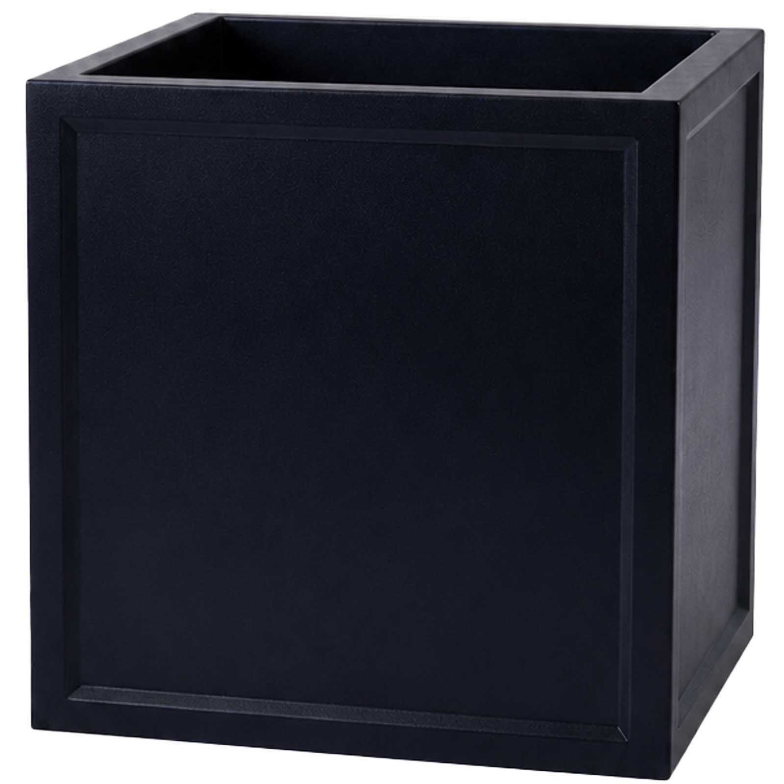 VIVANNO Blumentopf Fiberglas BLOCK COTTAGE Würfel - Anthrazit Matt (1 St), 50x50x50 cm