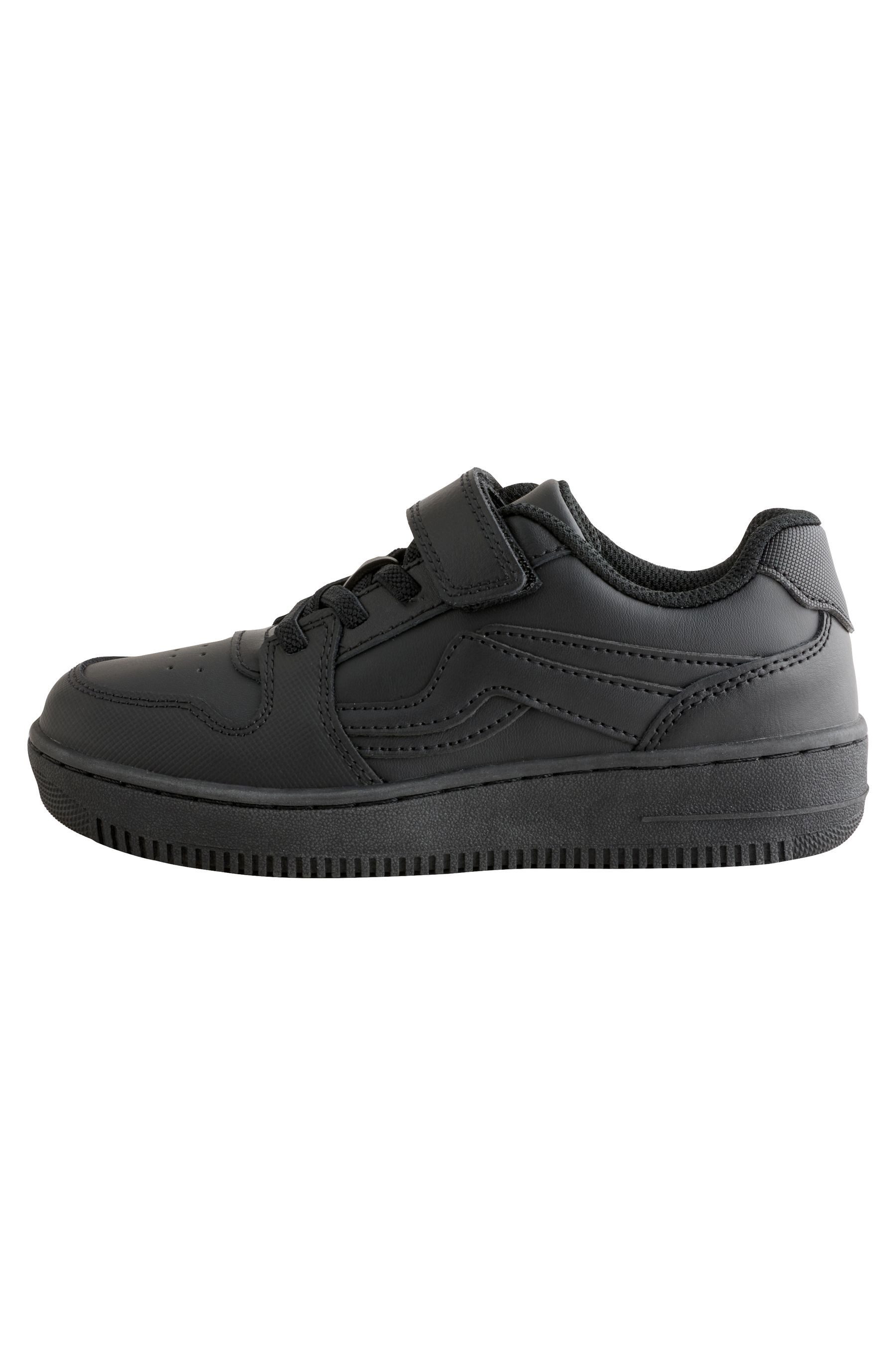 Lederschuhe mit Klettverschluss, weite Passform Klettschuh