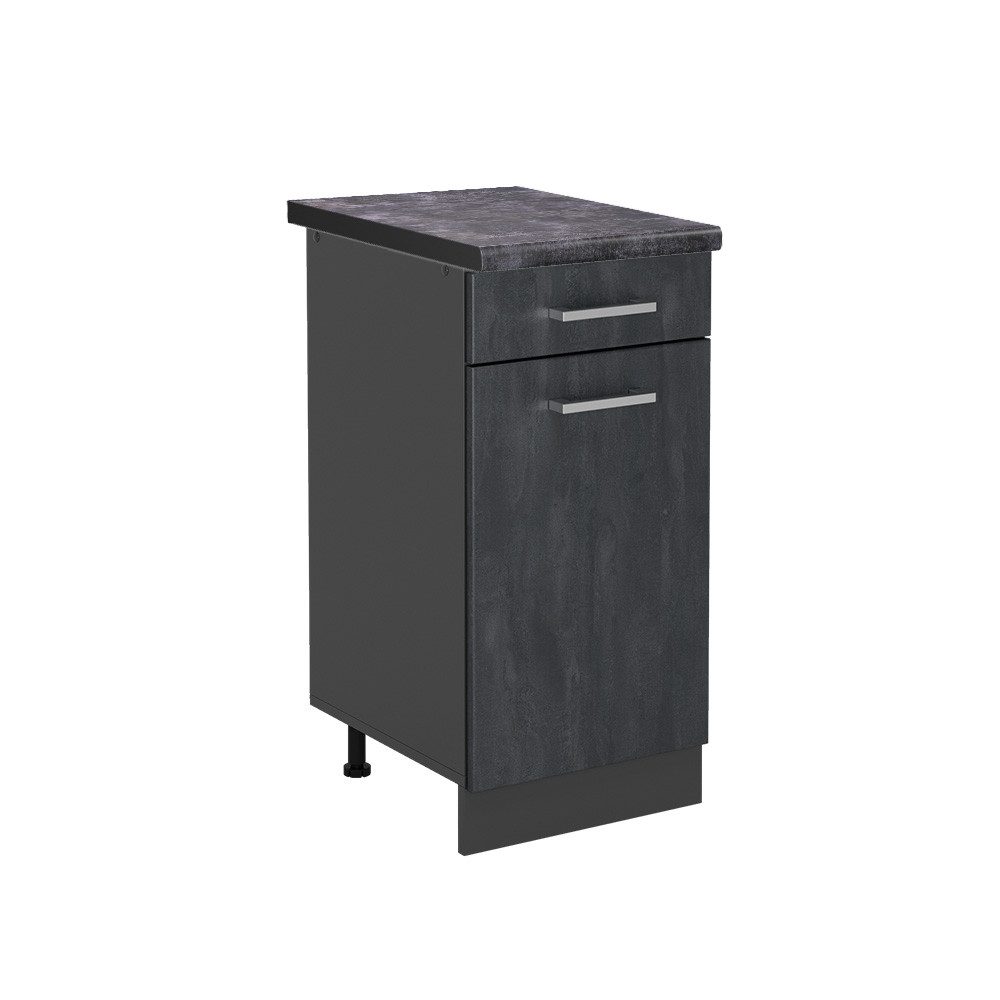 Vicco Unterschrank R-Line, Schwarz Beton/Anthrazit, 40 günstig online kaufen