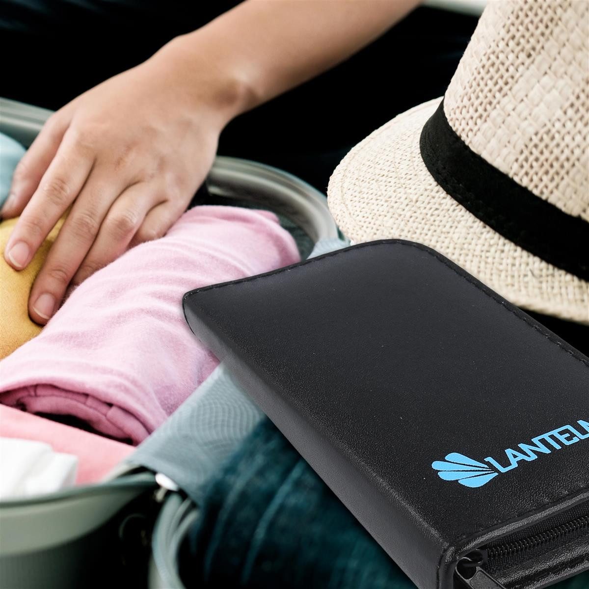 Lantelme Nähkästchen Reisenähset Set Reise Nähset Notfallkit Nähzubehör, Kompaktes Notfallset mit Nadeln Fäden Nagelschere Nagelfeile etc. – Bild 2 von 5