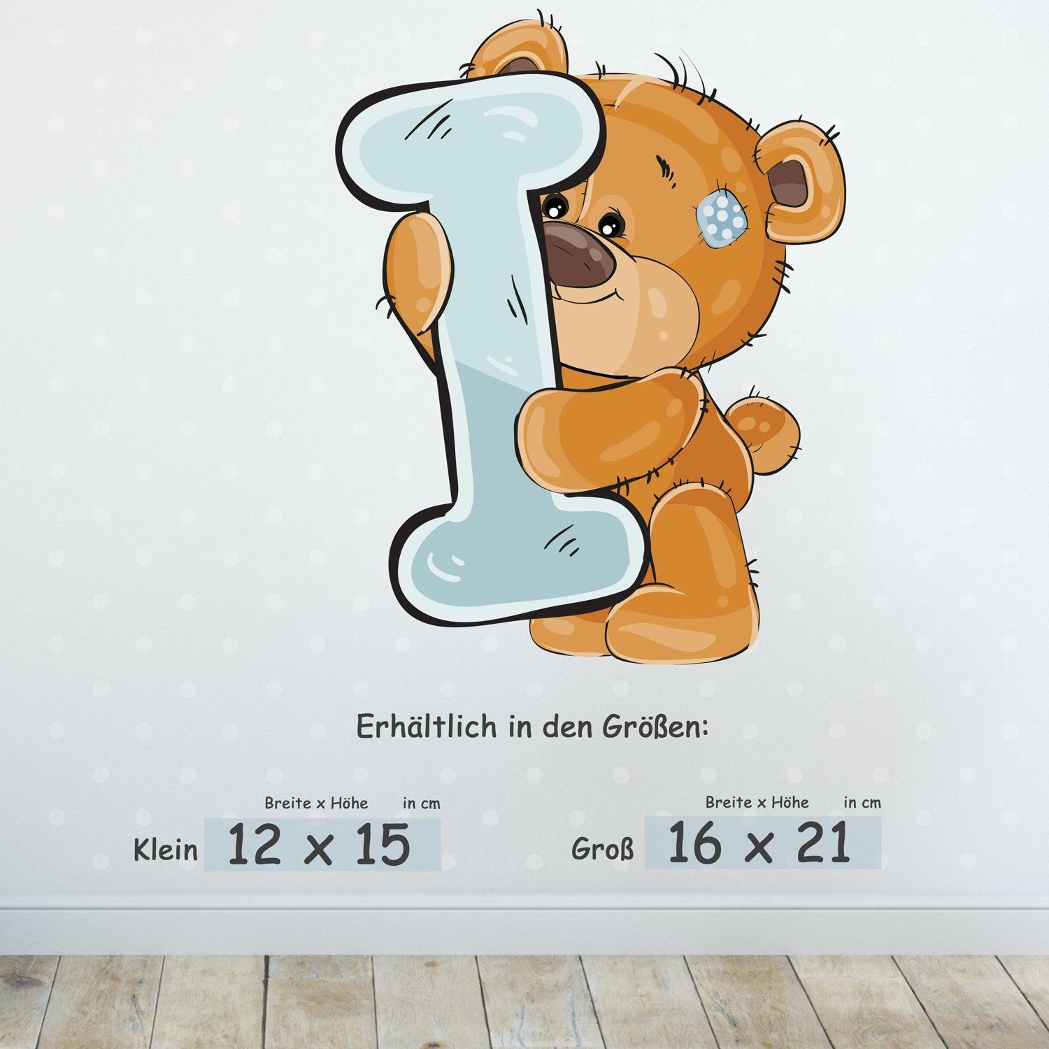 Sunnywall Wandtattoo Buchstaben ABC Bärchen Aufkleber günstig online kaufen