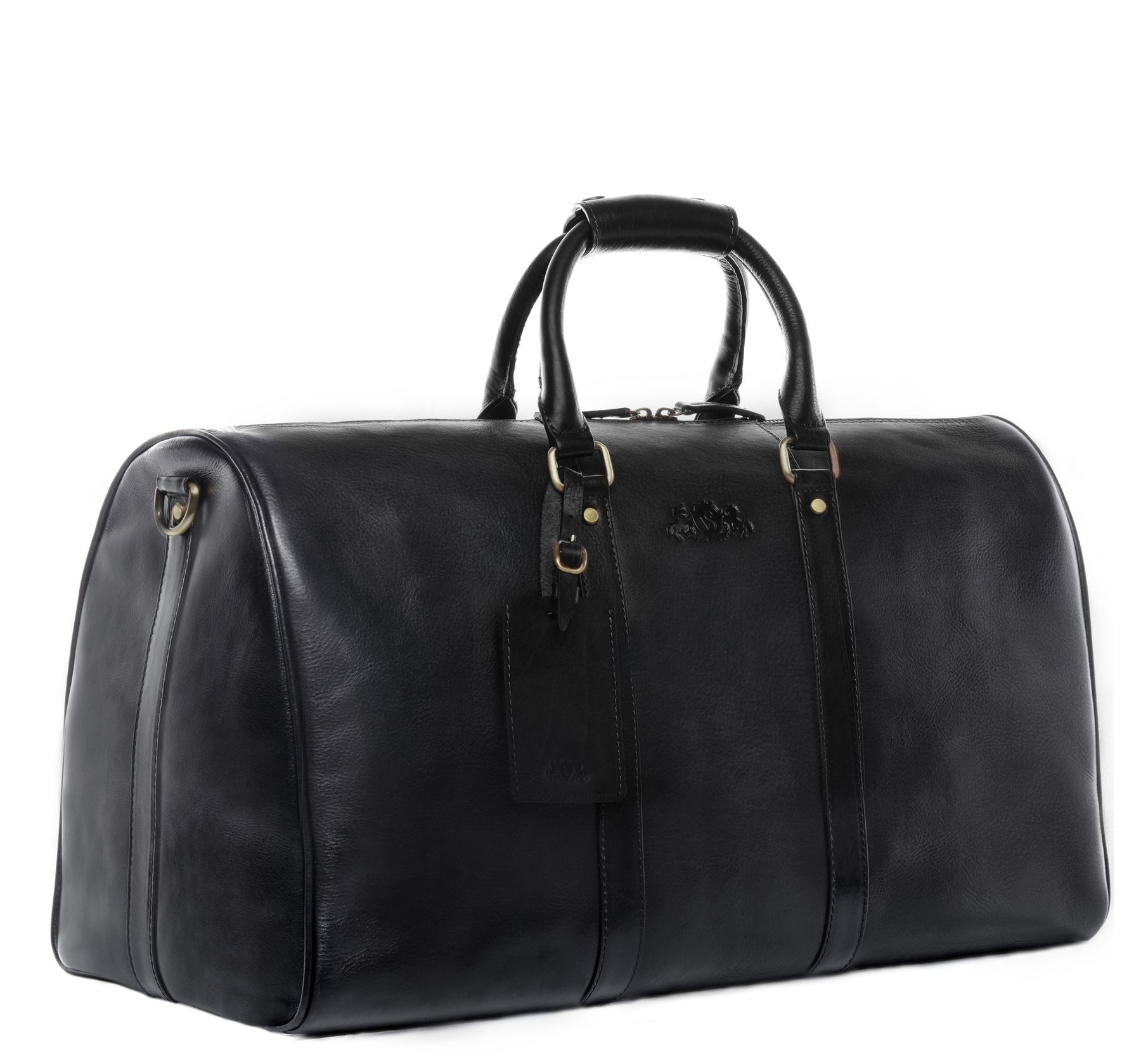 SID & VAIN Reisetasche echt Leder Weekender groß schwarz FRANKLIN, Echtleder Reisegepäck für Damen & Herren, Sporttasche XL schwarz