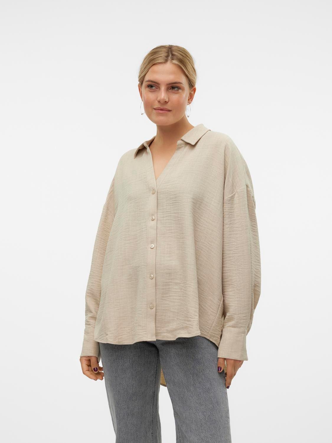Langarmbluse VMMELANEY QUEENY LS SHIRT WVN NOOS
