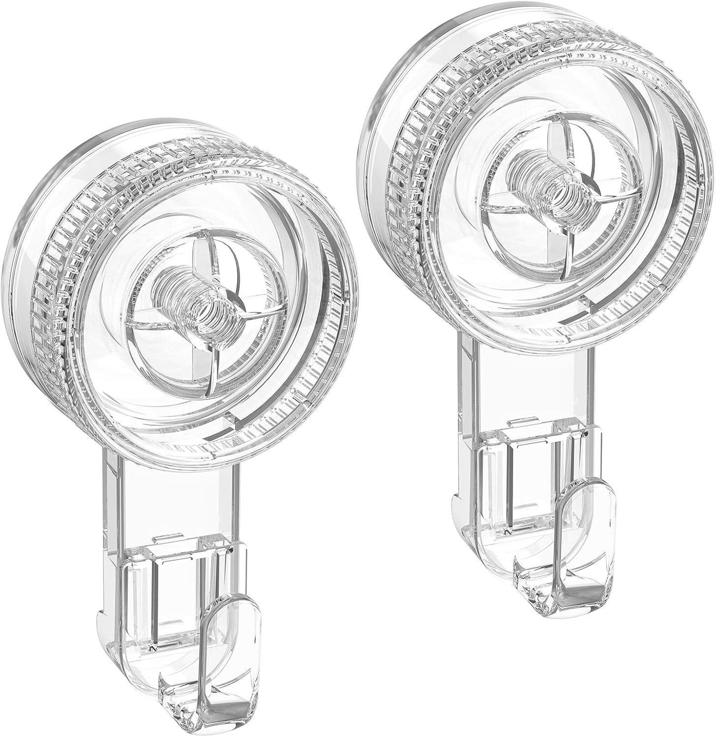 Elegear Wandhaken Saugnapf Haken ohne Bohren, Max 5KG Extra Starke Saugnäpfe 2/4 Pack, Küche, Badezimmer, (Set, 2-St), Transparente Haken Wiederverwendbar für Küche Bad,J-Form Modern Design