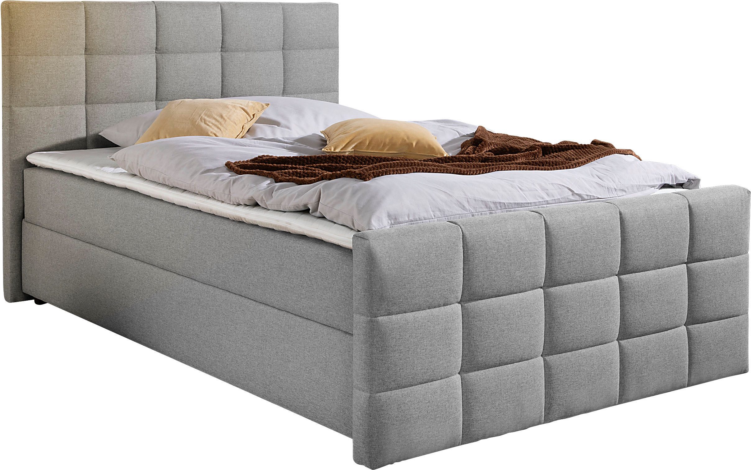 Home affaire Boxbett, Boxbett mit Bettkasten und Fußteil, inkl. Topper
