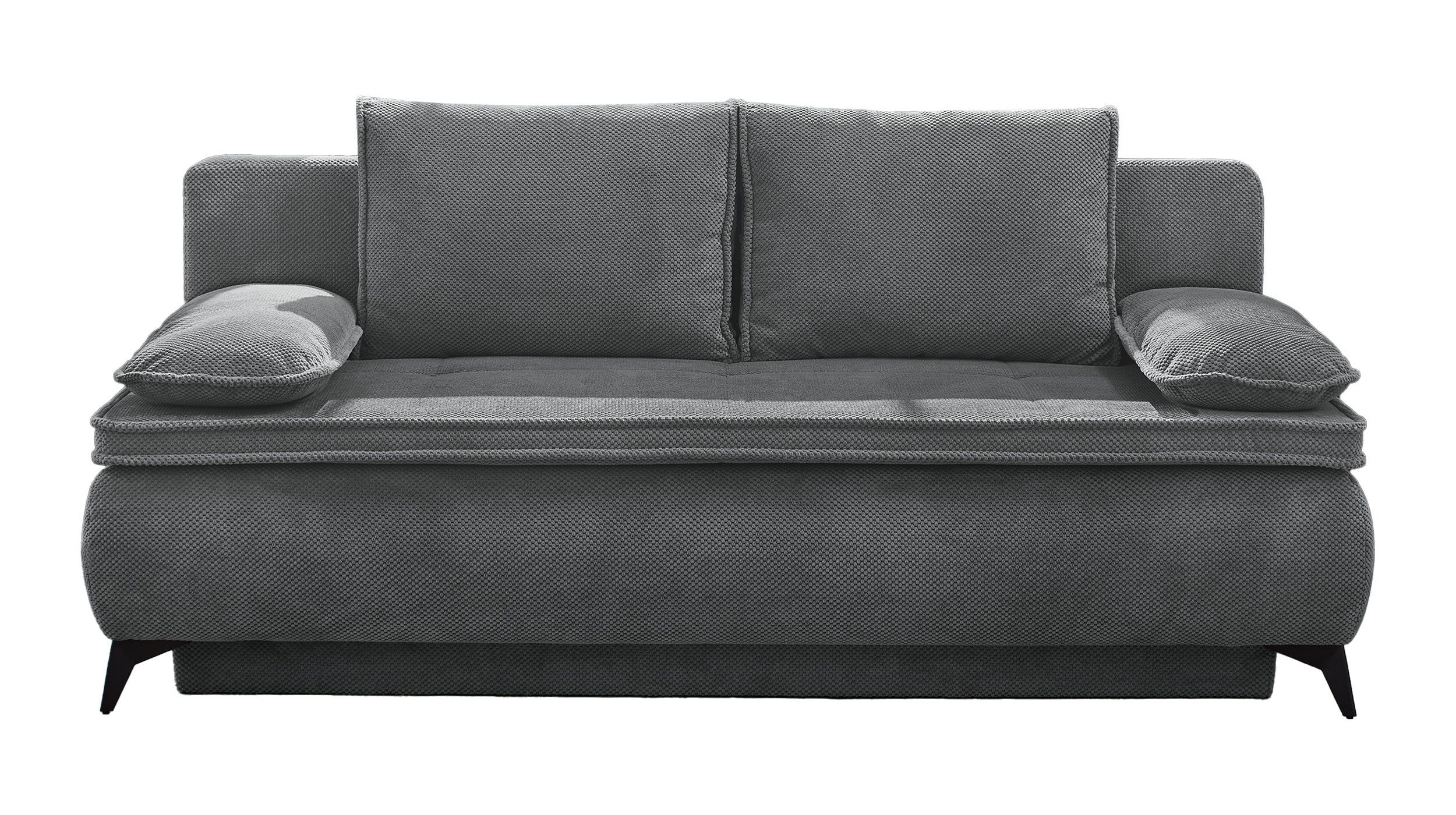 Massivart® Schlafsofa DREAMER 205 cm / Cord grau / Dauerschläfer / mit Bett günstig online kaufen