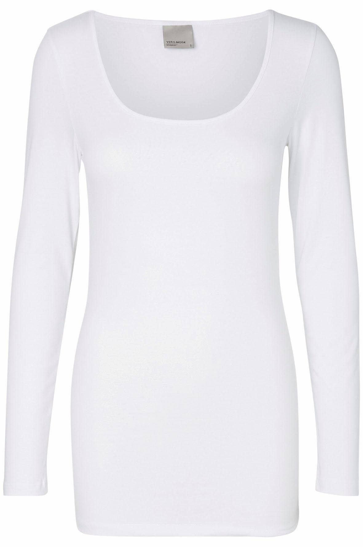 Langarmshirt bright VMMAXI Vero Moda white