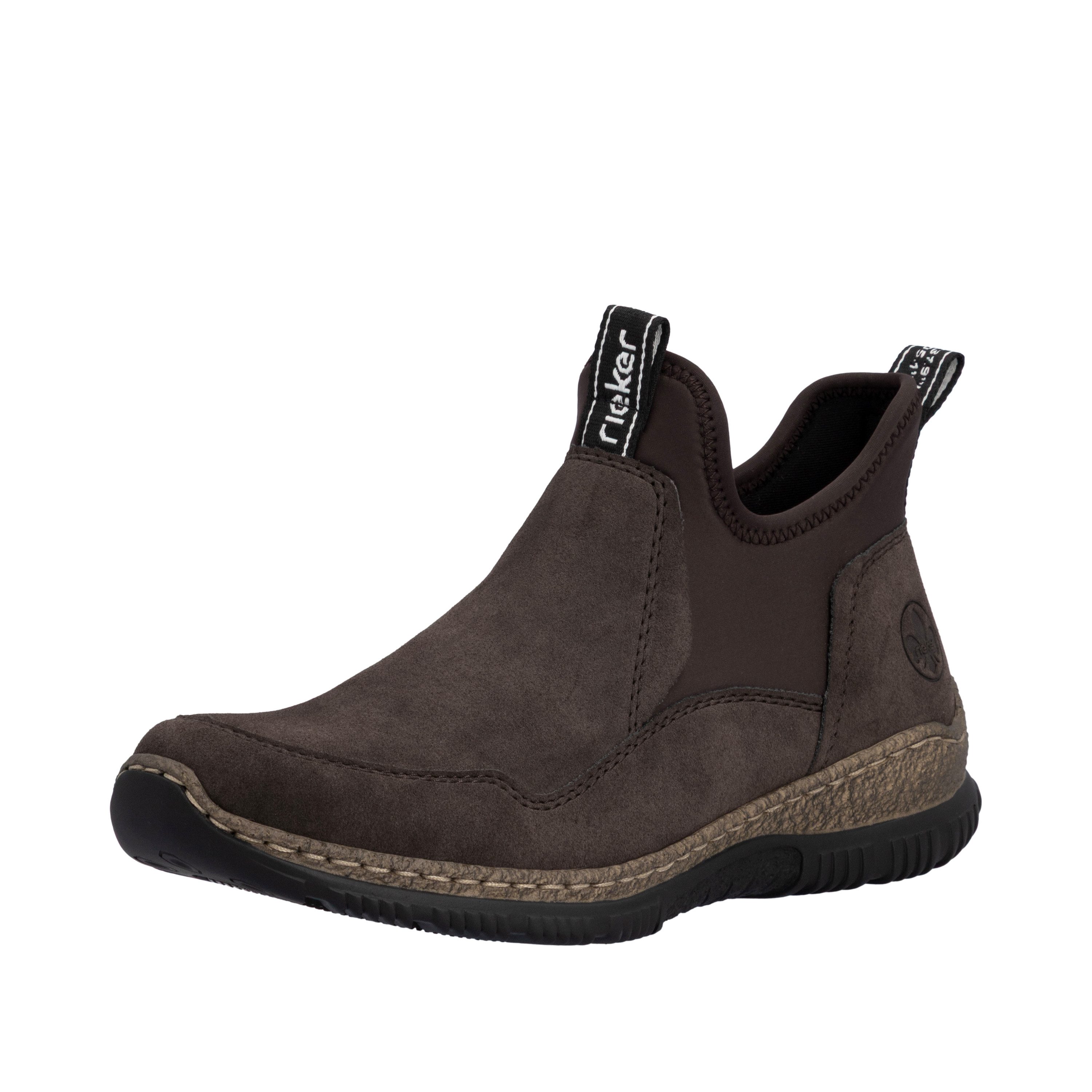 Rieker Schlupfboots Slipper, Slip-on Sneaker, Stiefelette mit MemoSoft-Innensohle