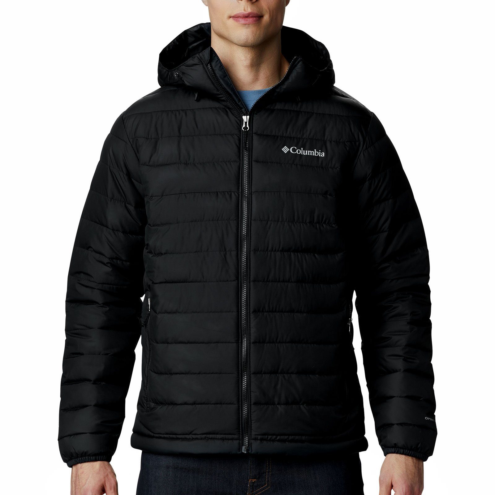 Lite™ Thermosystem Hooded mit Powder black Steppjacke Columbia 010 Jacket Omni-Heat™ Wärme-reflektierendem