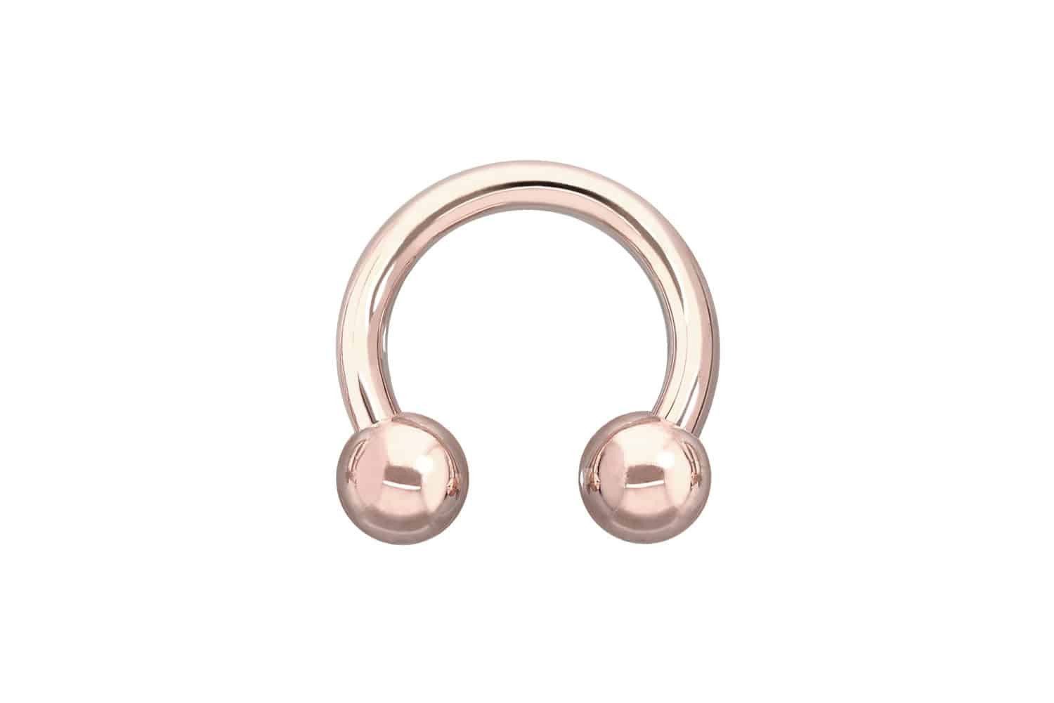 Nasenpiercing 14/18 Karat Gold Hufeisenring