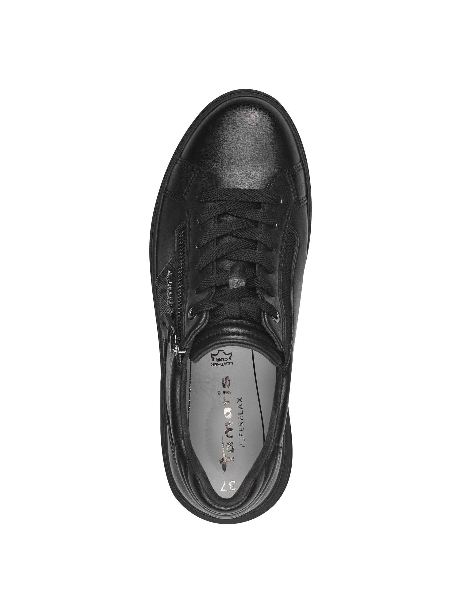 Tamaris Pure Relax Removable Sock aus Leder kein Absatz Sneaker Removable Sock