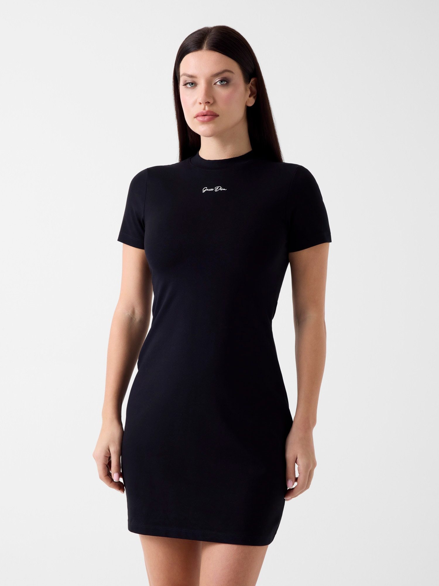 Guess Partykleid ALYA RIB MINI DRESS - Kleid Damen - Minikleid - Rippkleid