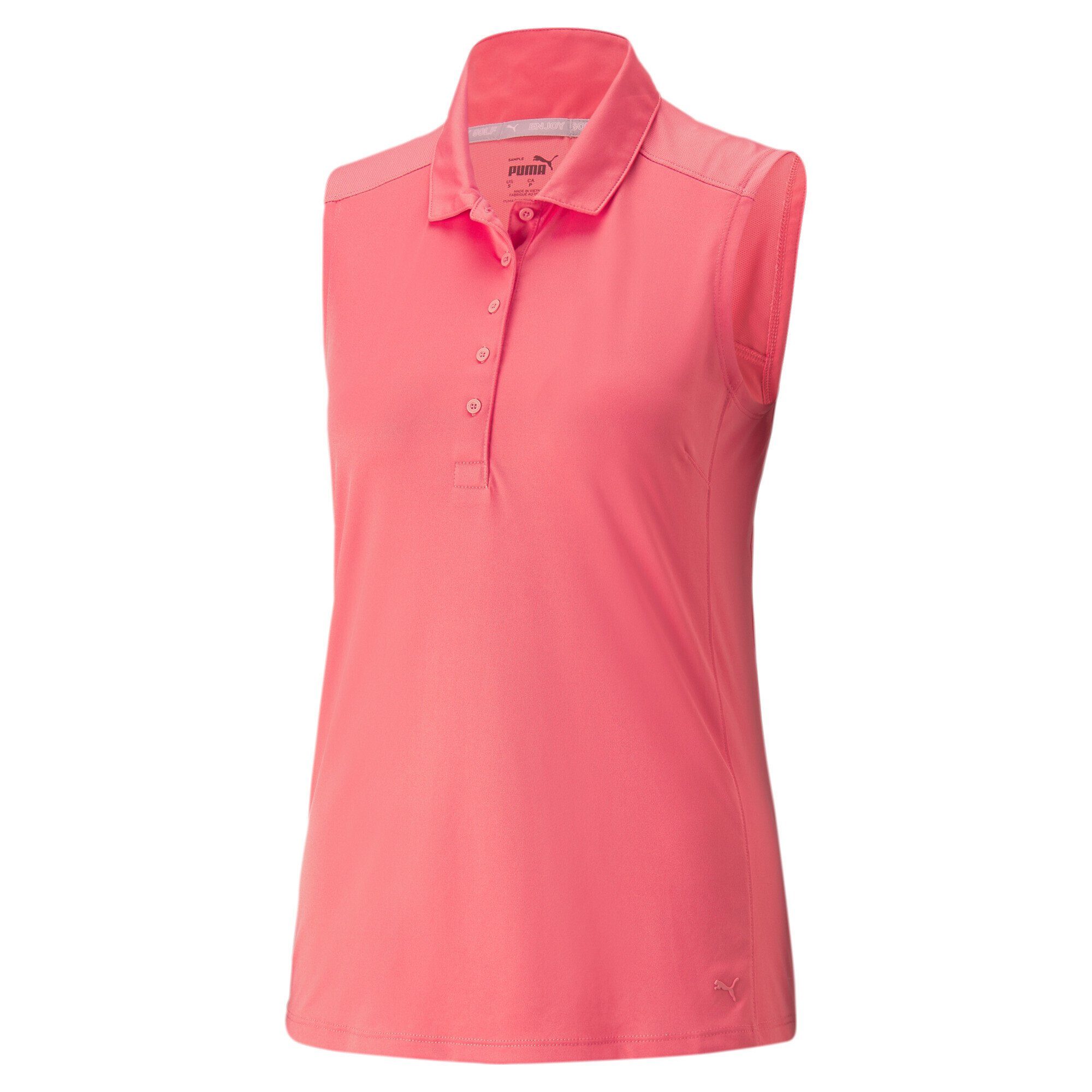 Pink Poloshirt Golf Damen PUMA Loveable Ärmelloses Gamer Poloshirt