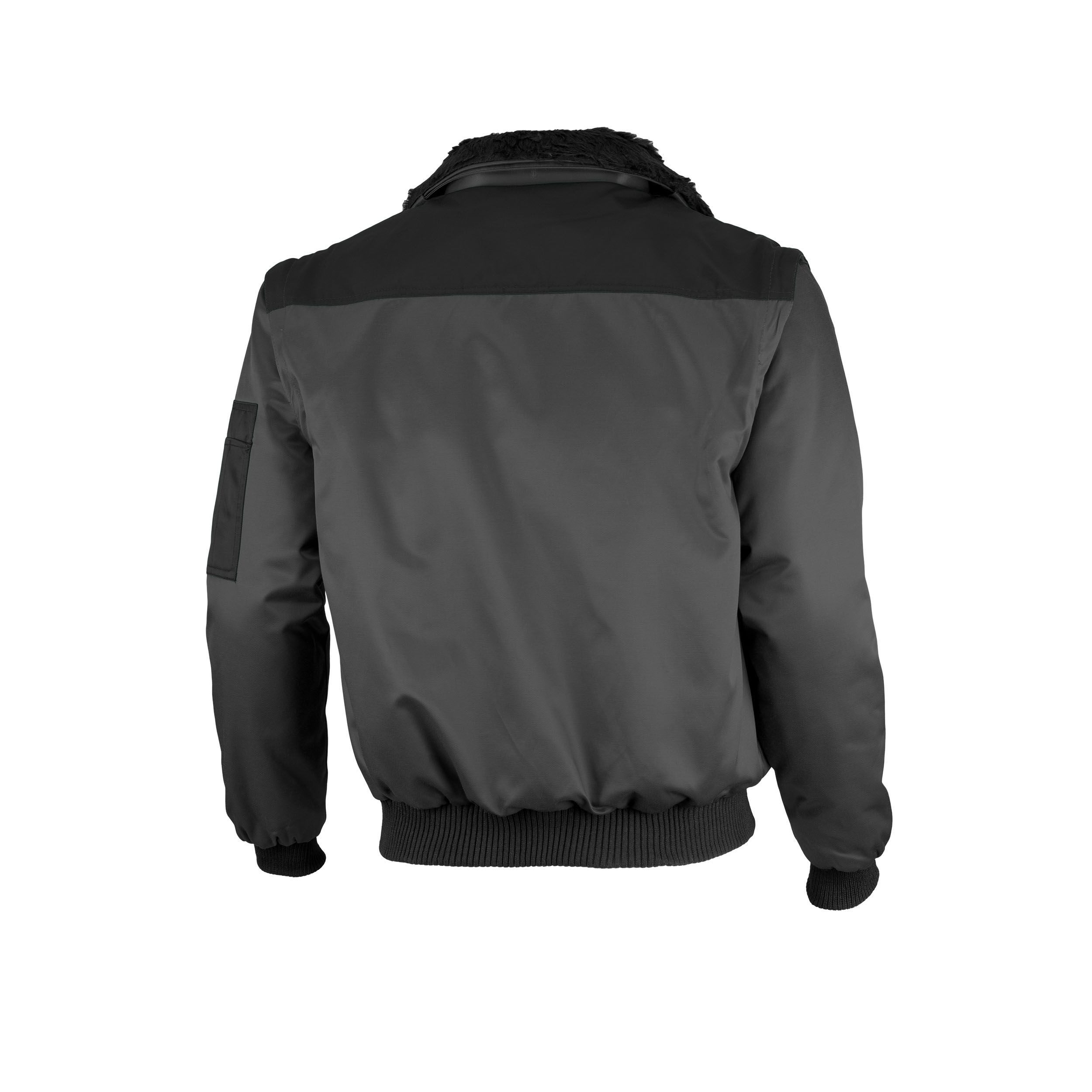 Qualitex Workwear Pilotenjacke Pilotenjacke zweifarbig grau/schwarz, Gr. S günstig online kaufen