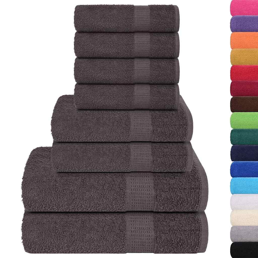 vidaXL Badetücher 8-tlg. Handtuch-Set Anthrazit 360 günstig online kaufen