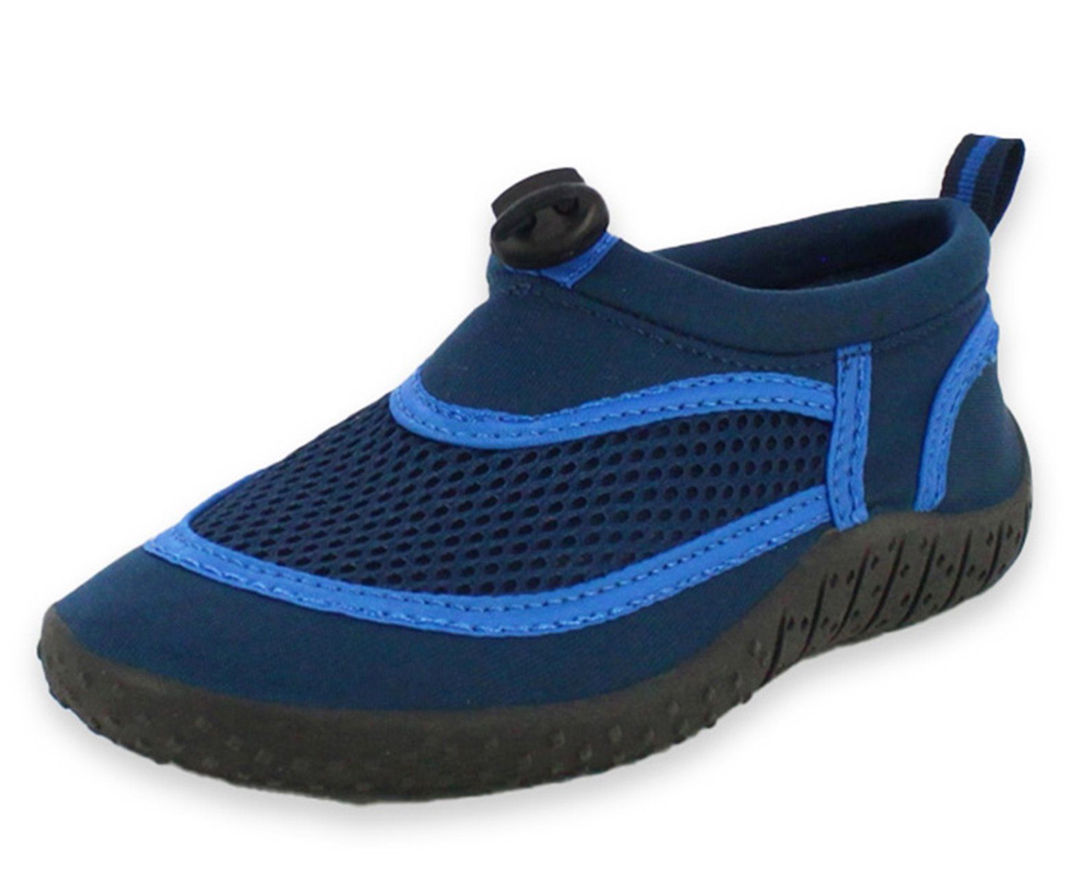 Beck Badeschuh Aqua Badeschuh Füße (leichte, stabile flexible, schnelltrocknend dunkelblau Laufsohle, Strand) Pool rutschfeste geschützte an flexible Schuhe, und für