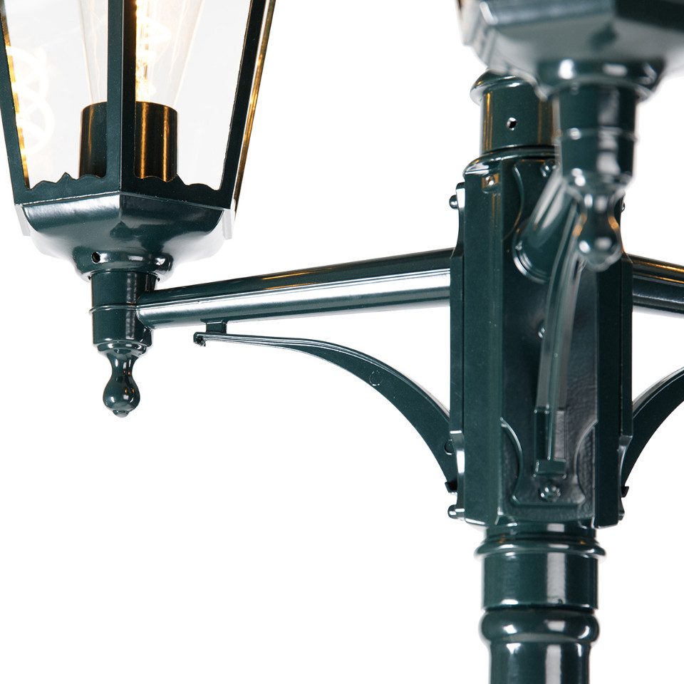 Qazqa Außen-Stehlampe New orleans, ohne Leuchtmittel, E27, Grün, Klassisch / Antik, Aluminium, 3-flammig