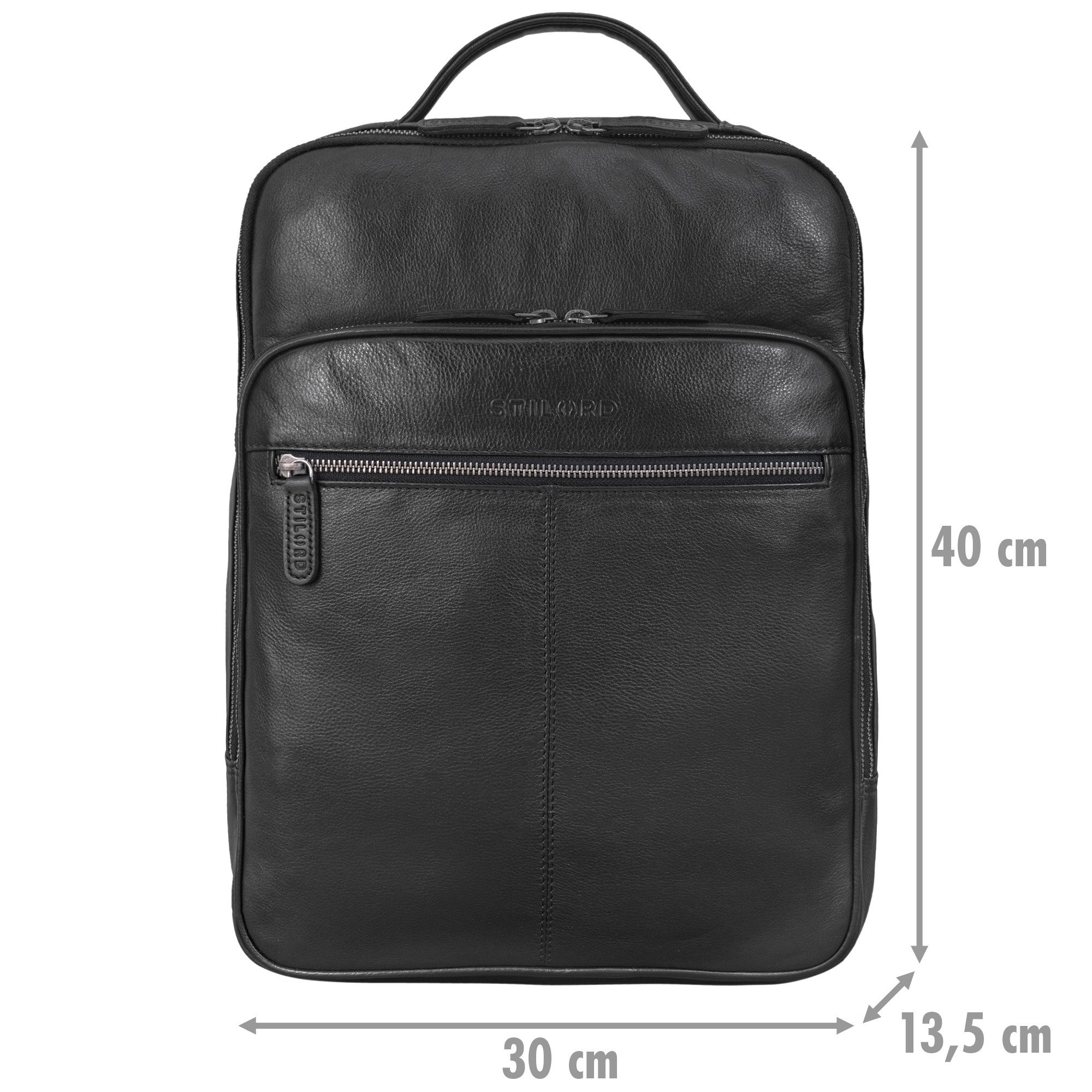STILORD Notebook-Rucksack "Pietro" Business Lederrucksack Groß