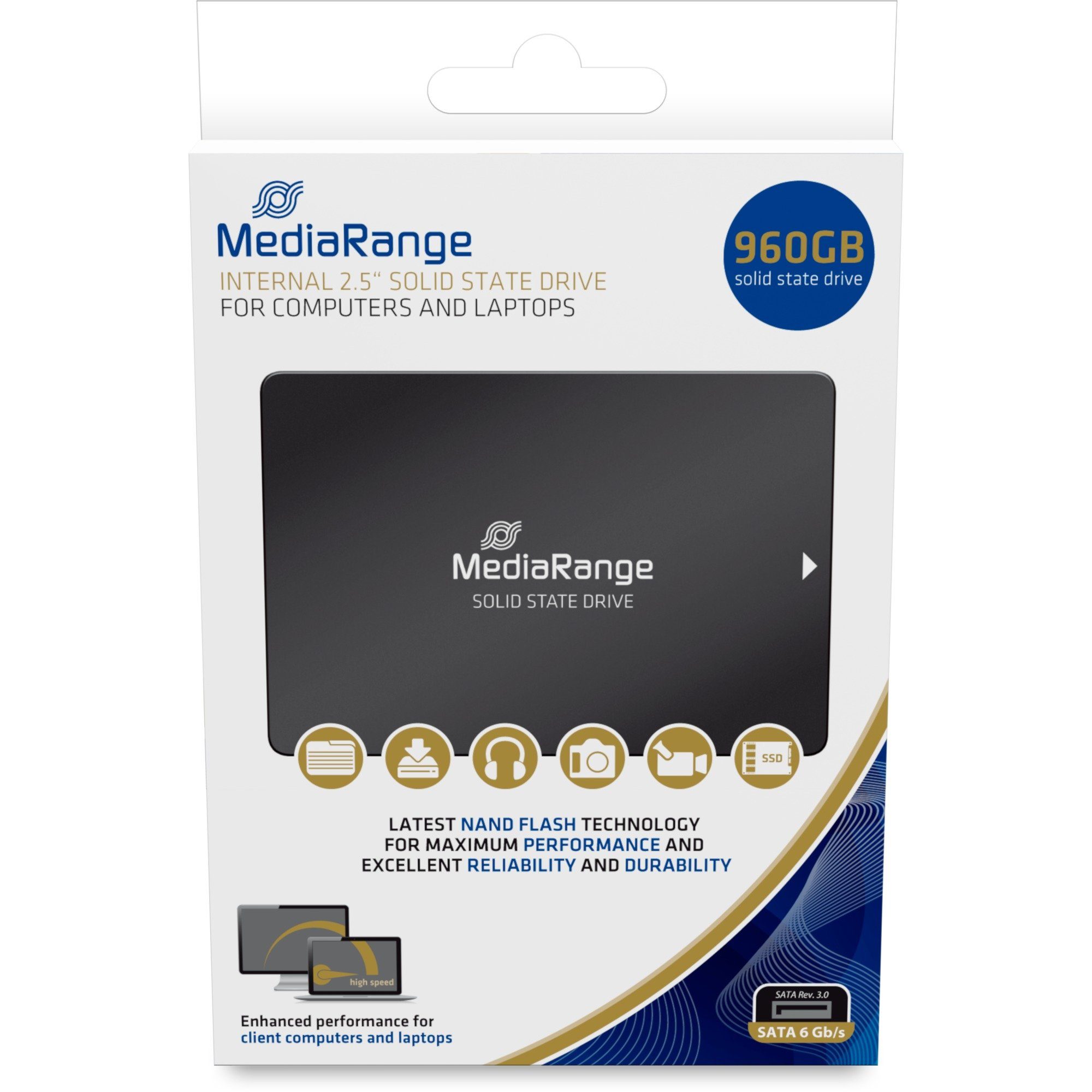 Mediarange MediaRange MR1004 960 GB, SSD, (SATA 6 Gb/s, 2,5) SSD-Festplatte (960 GB) 2.5"