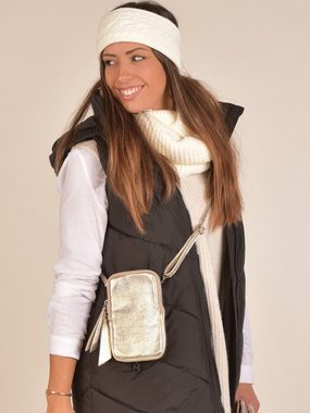 styleBREAKER Mini Bag (1-tlg), Echtleder Handy Umhängetasche