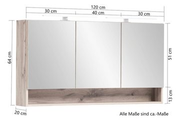 HELD MÖBEL Spiegelschrank Stubach Breite 120 cm