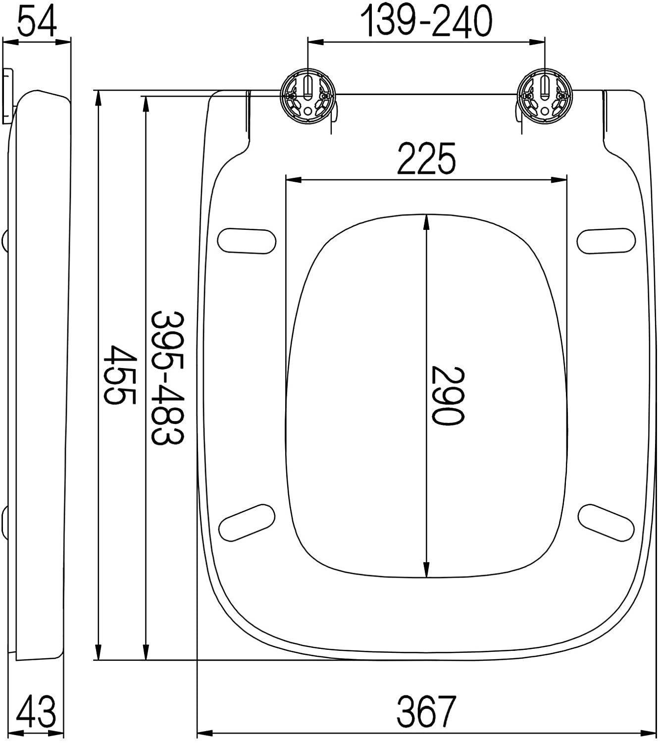 EUGAD WC-Sitz (1-St), Toilettendeckel mit Absenkautomatik günstig online kaufen