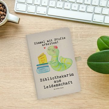 Mr. & Mrs. Panda Notizbuch Bibliothekarin Leidenschaft - Transparent - Geschenk, Leseratte, Jubi Mr. & Mrs. Panda, Handgefertigt