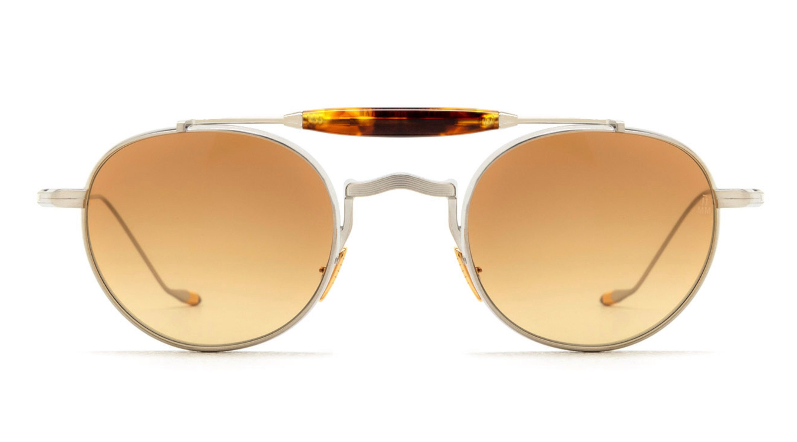 Sonnenbrille DASAN Sonnenbrille Titan RHEA Silber Rund Limited Japan