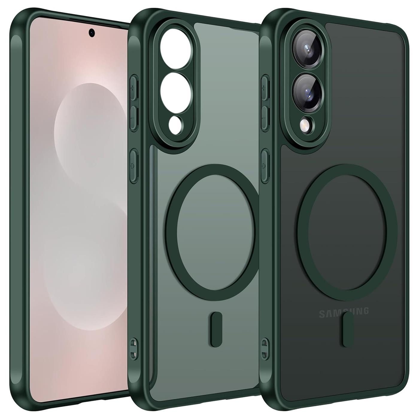CoolGadget Handyhülle Magnet-Hülle für Samsung Galaxy S25 Edge Schutzhülle magnetisch 6,7 Zoll, Hülle Matt Stoßfest kompatibel mit QI-Laden Zubehör Kameraschutz Case