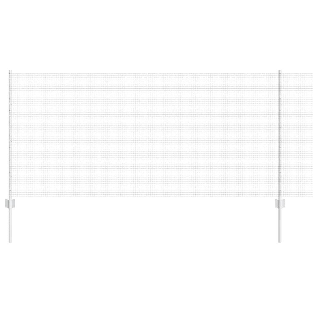 vidaXL Gartenzaun Geschweißter Drahtzaun mit Pfosten 50 x 1 m Verzinkter Stahl, (1-St)