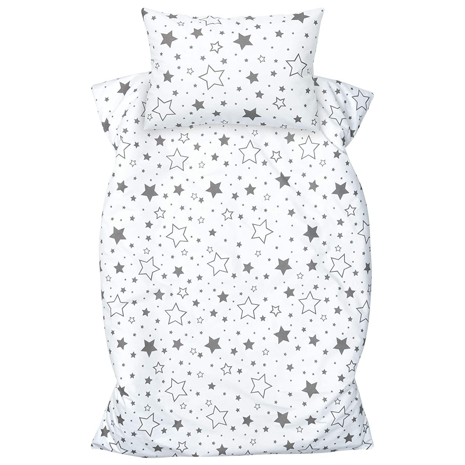 Amilian Kinderbettwäsche 100x135 - Bettwäsche Kinder - Kopfkissenbezug 40x60 cm Babybettwäsche, 2 teilig, 100% Baumwolle, für Mädchen und Jungen