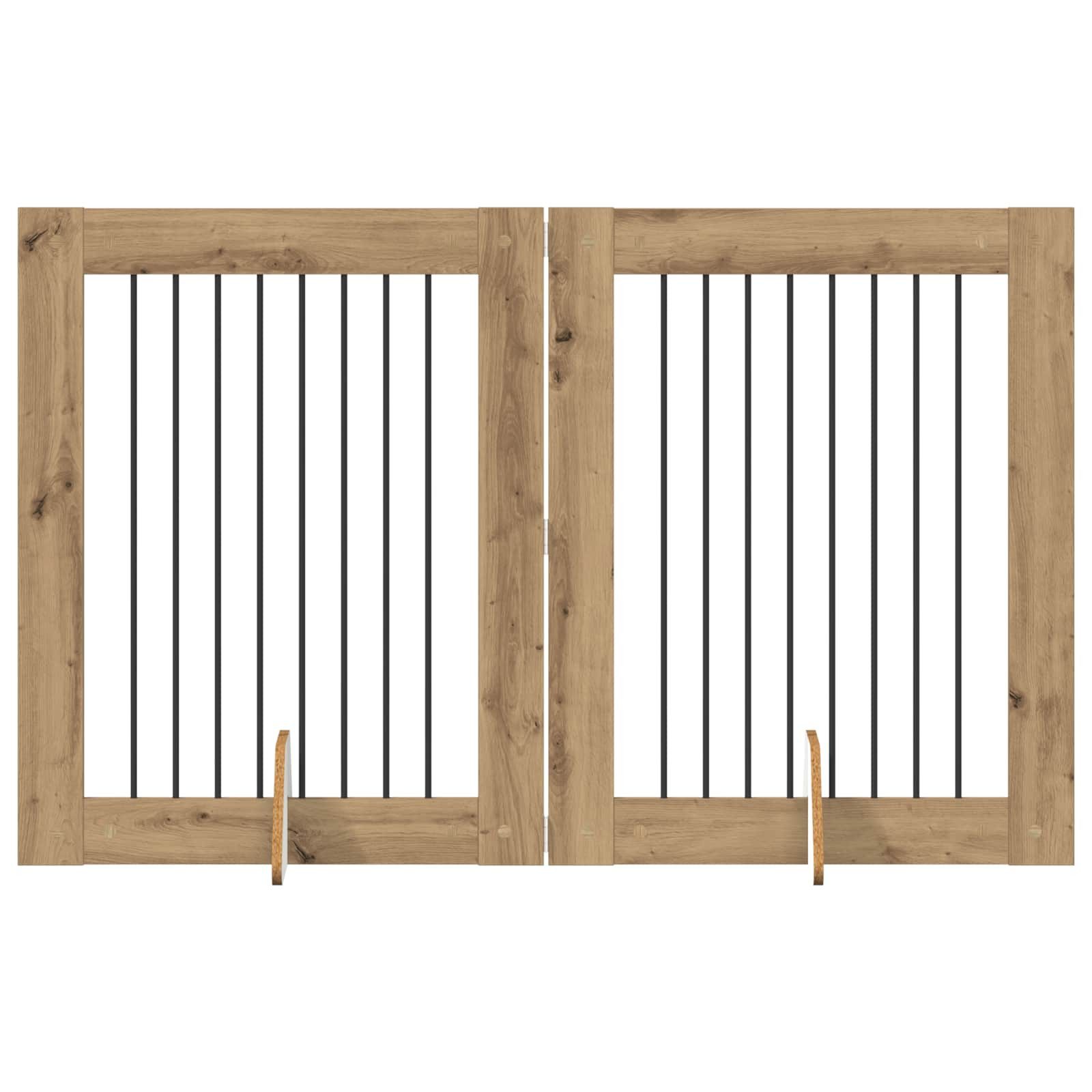 vidaXL Hundezwinger 80 x 100 cm Hunde Absperrgitter Freistehend Faltbar 2er Set Artisan-Ei