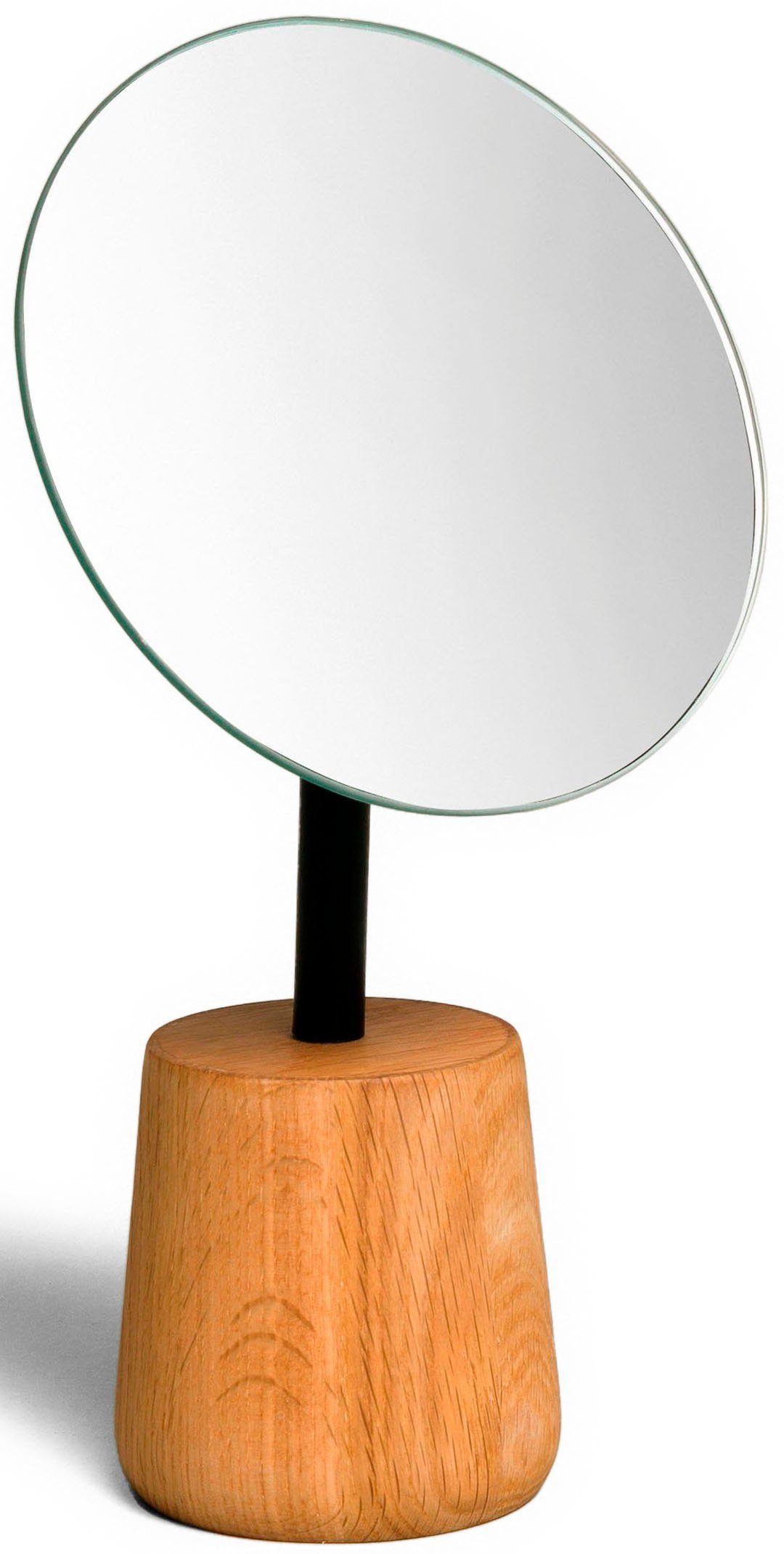 Möve Kosmetikspiegel OAK, H: 26 cm, Eichenholz